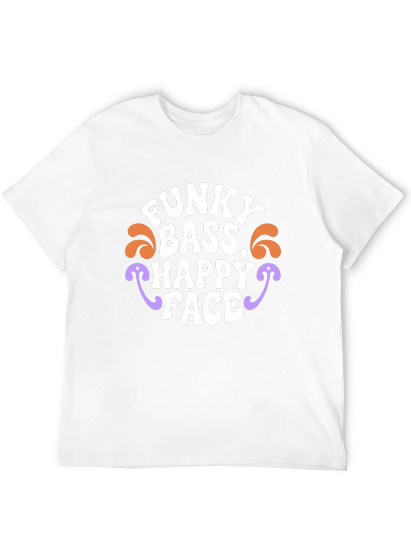 Black Funky Bass Happy Face Graphic Tee - Retro Style view 12