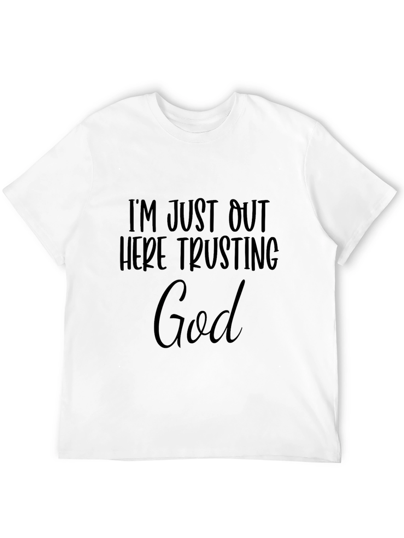 Black Trusting God Black T-Shirt view 12