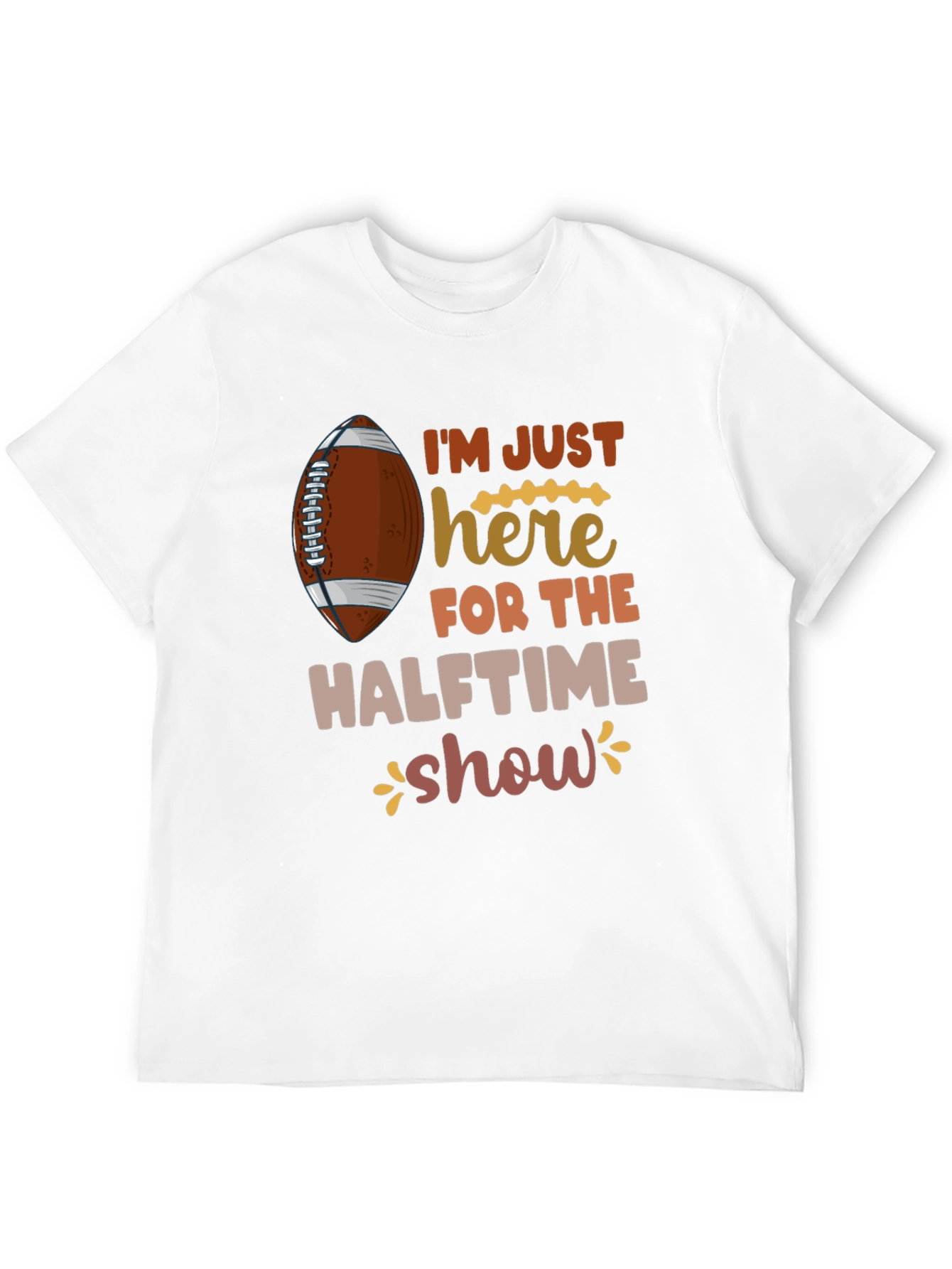 Black Halftime Show Football T-Shirt view 12