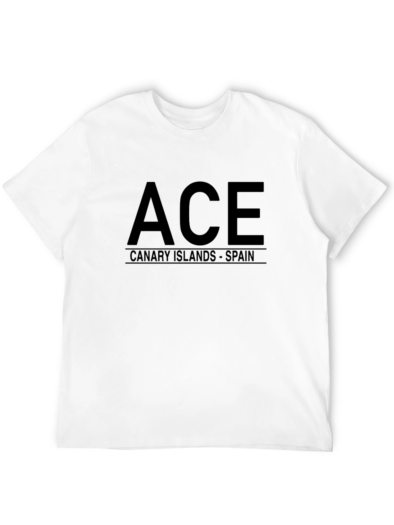 Black ACE Canary Islands Spain Black T-Shirt view 12