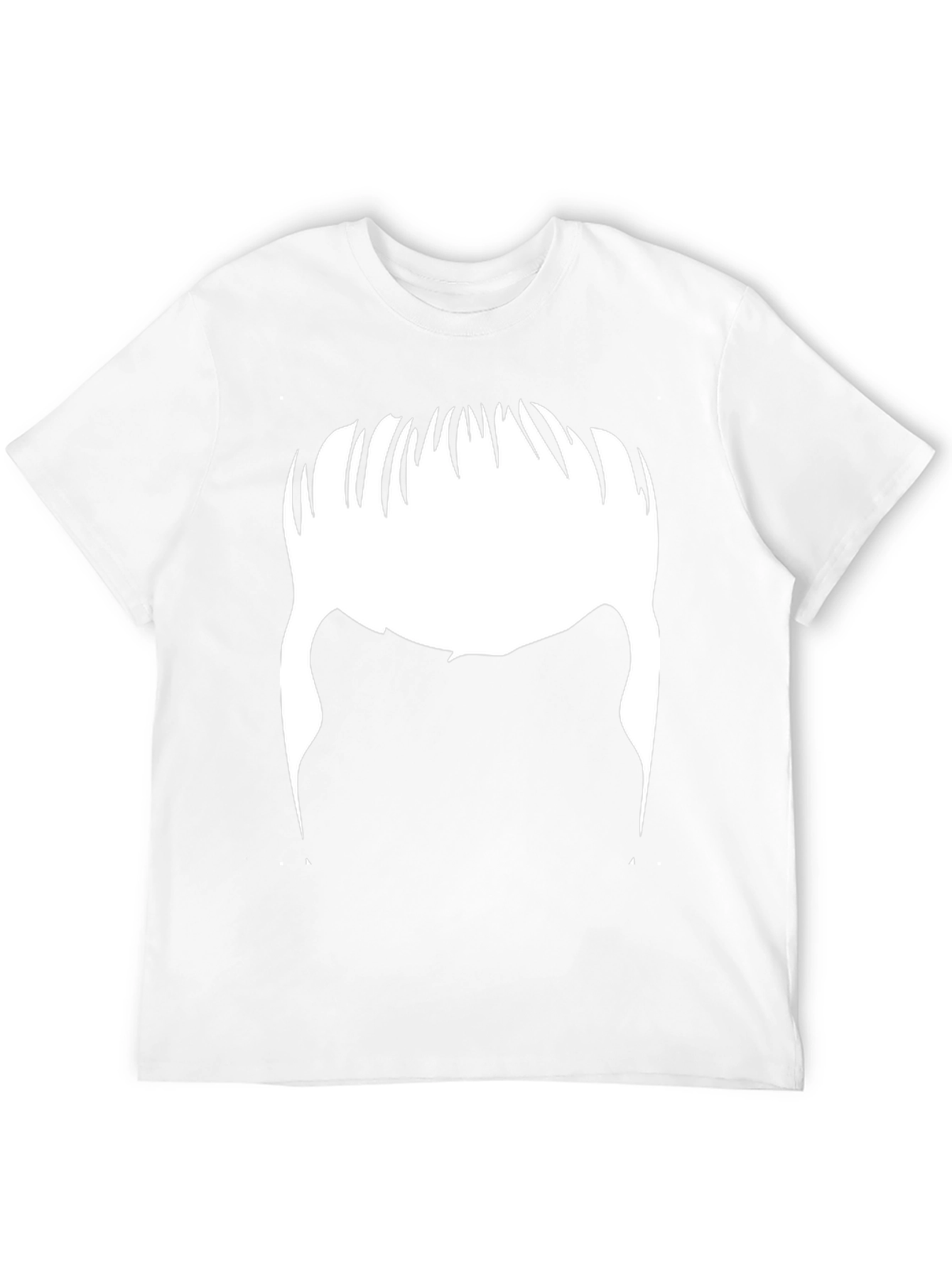 Black Retro Hair Tee - Funny Silhouette T-Shirt view 12