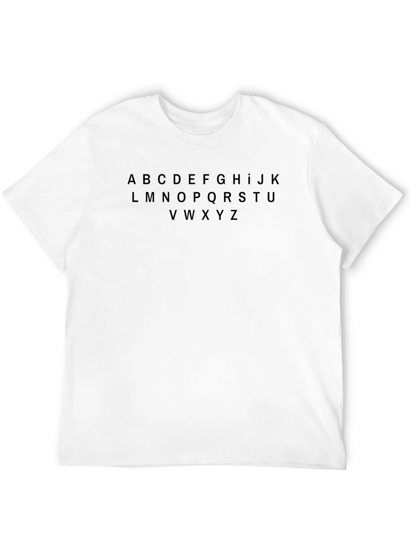 Black Alphabet Print Black T-Shirt - Casual Cool view 12