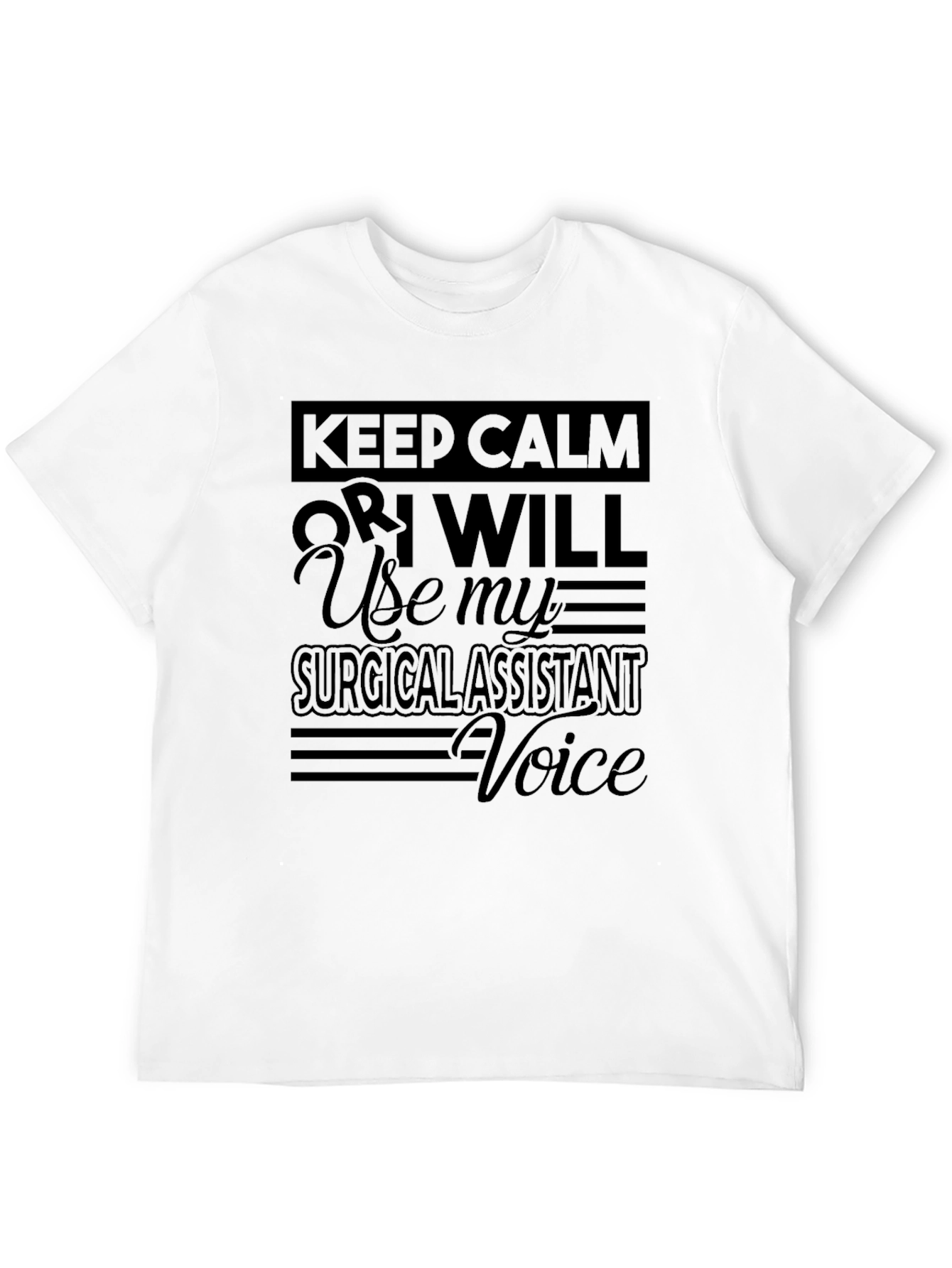 Black Surgical Assistant Voice Funny Graphic Tee view 12