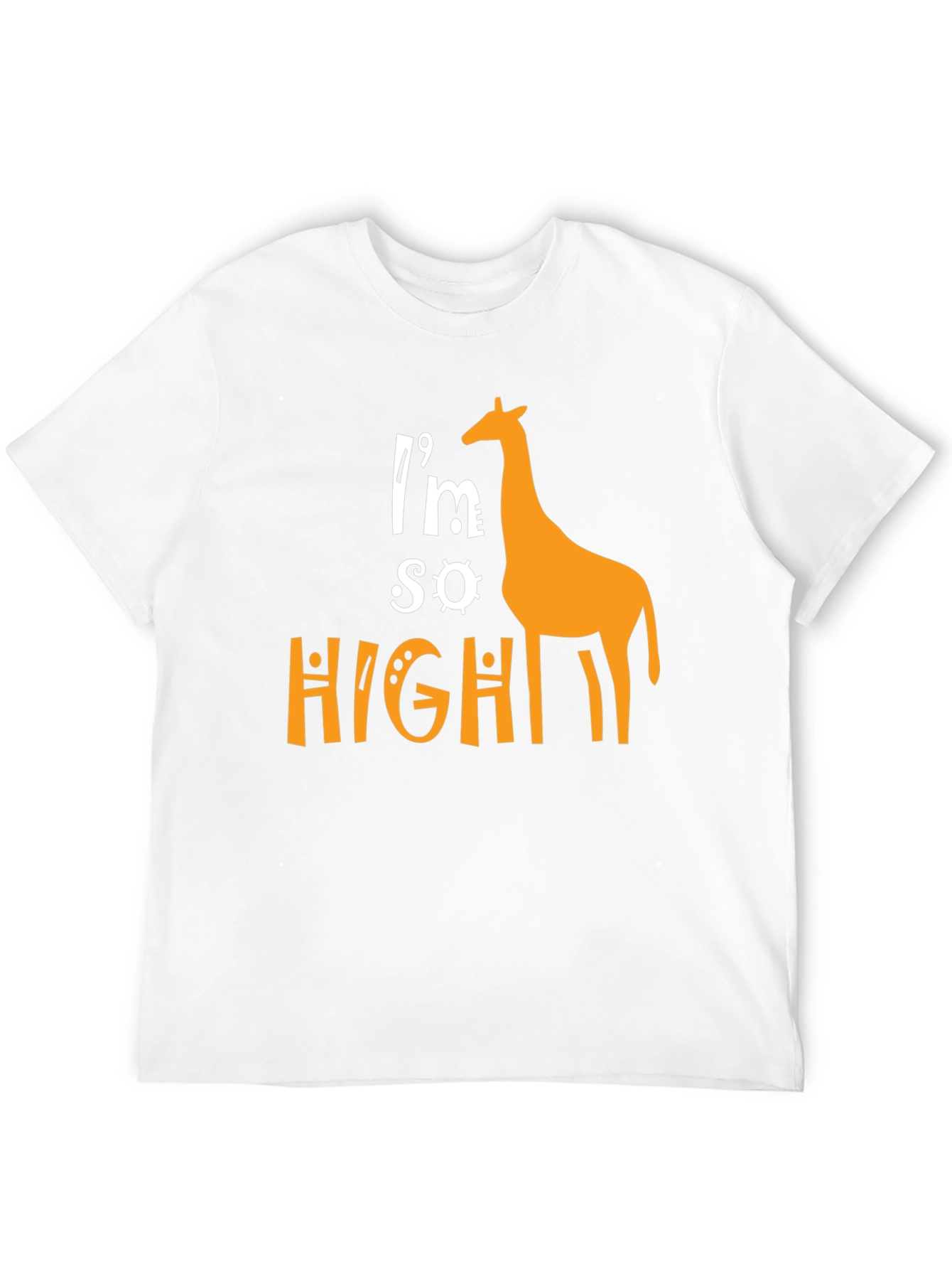 Black I'm So High Giraffe Graphic T-Shirt - Novelty Tee view 12