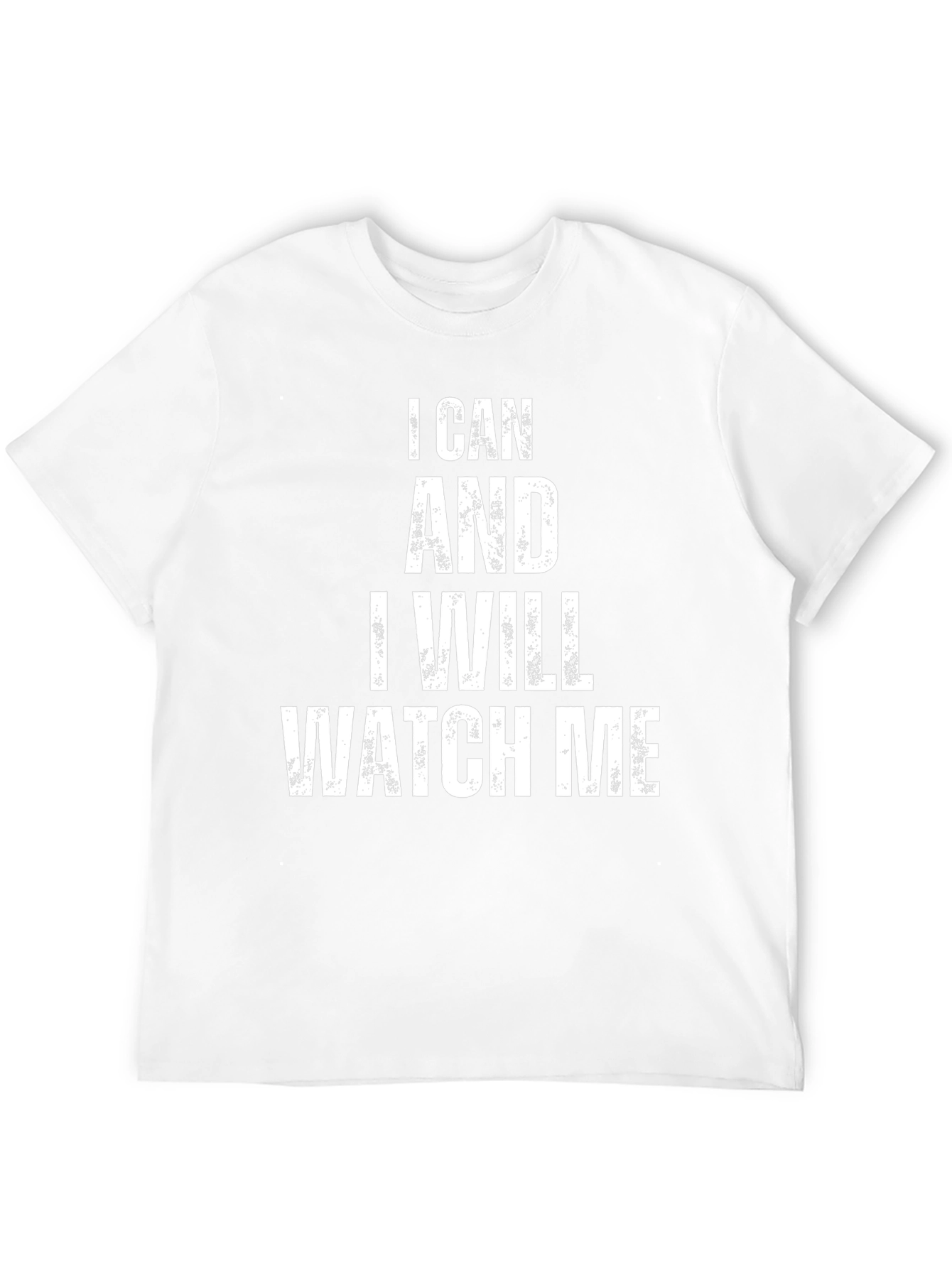 Black I Can & I Will T-Shirt - Black Graphic Tee view 12