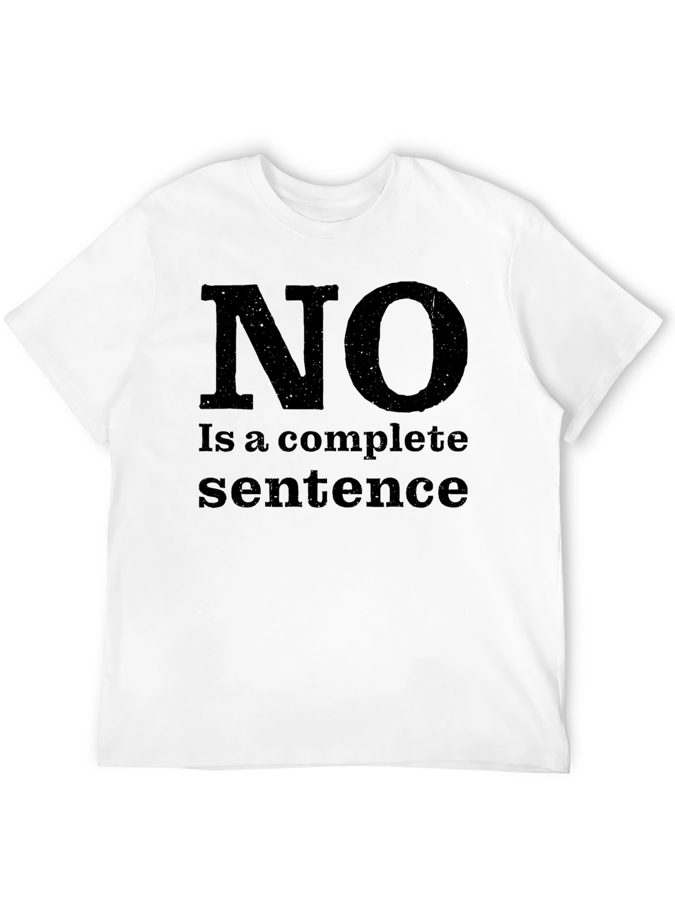 Black "No is a Complete Sentence" Graphic Tee view 12