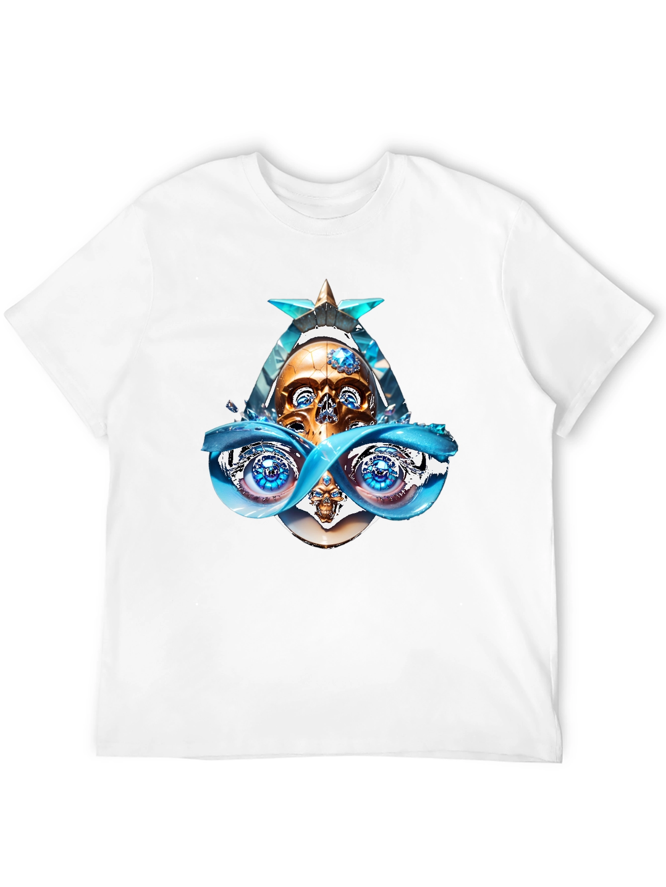 Black Skull Eyes Graphic Tee - Unique Design view 12