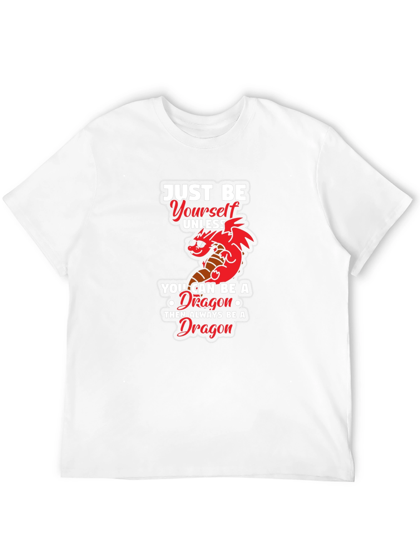 Black Just Be Yourself Dragon Graphic Tee view 12