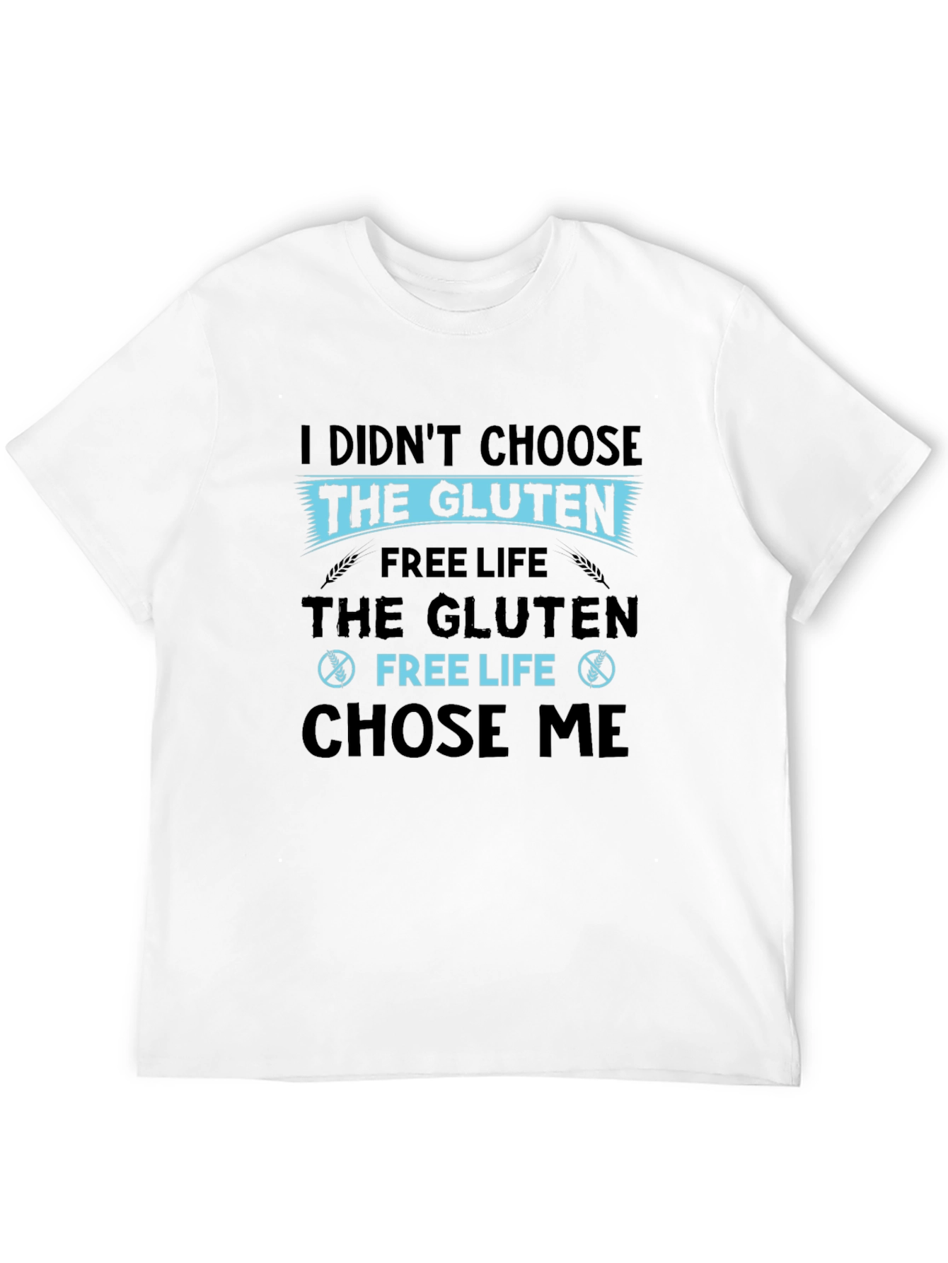 Black Gluten Free Life T-Shirt - Funny Foodie Tee view 12