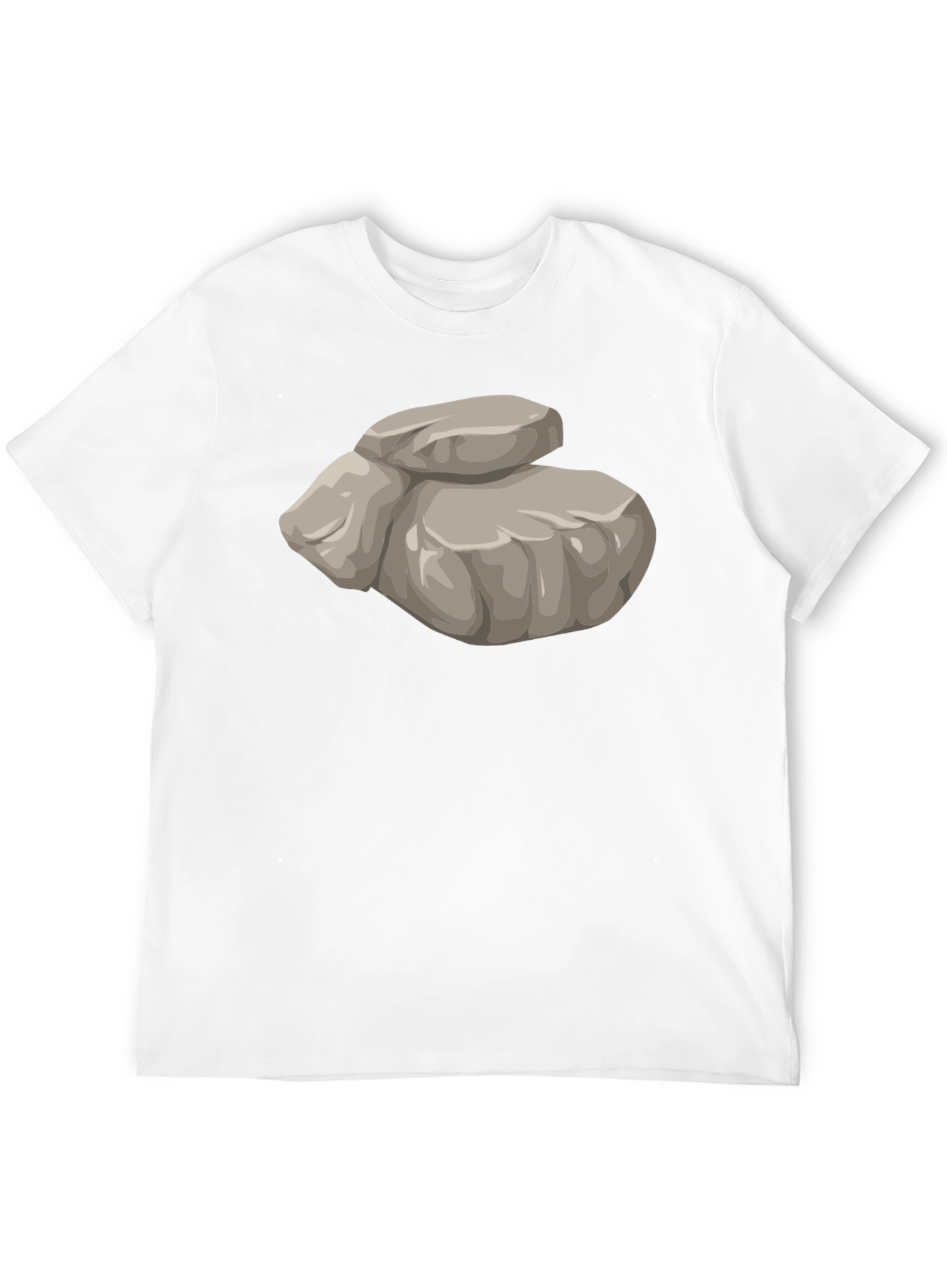 Black Funny Rock Pile Graphic T-Shirt - Black view 12