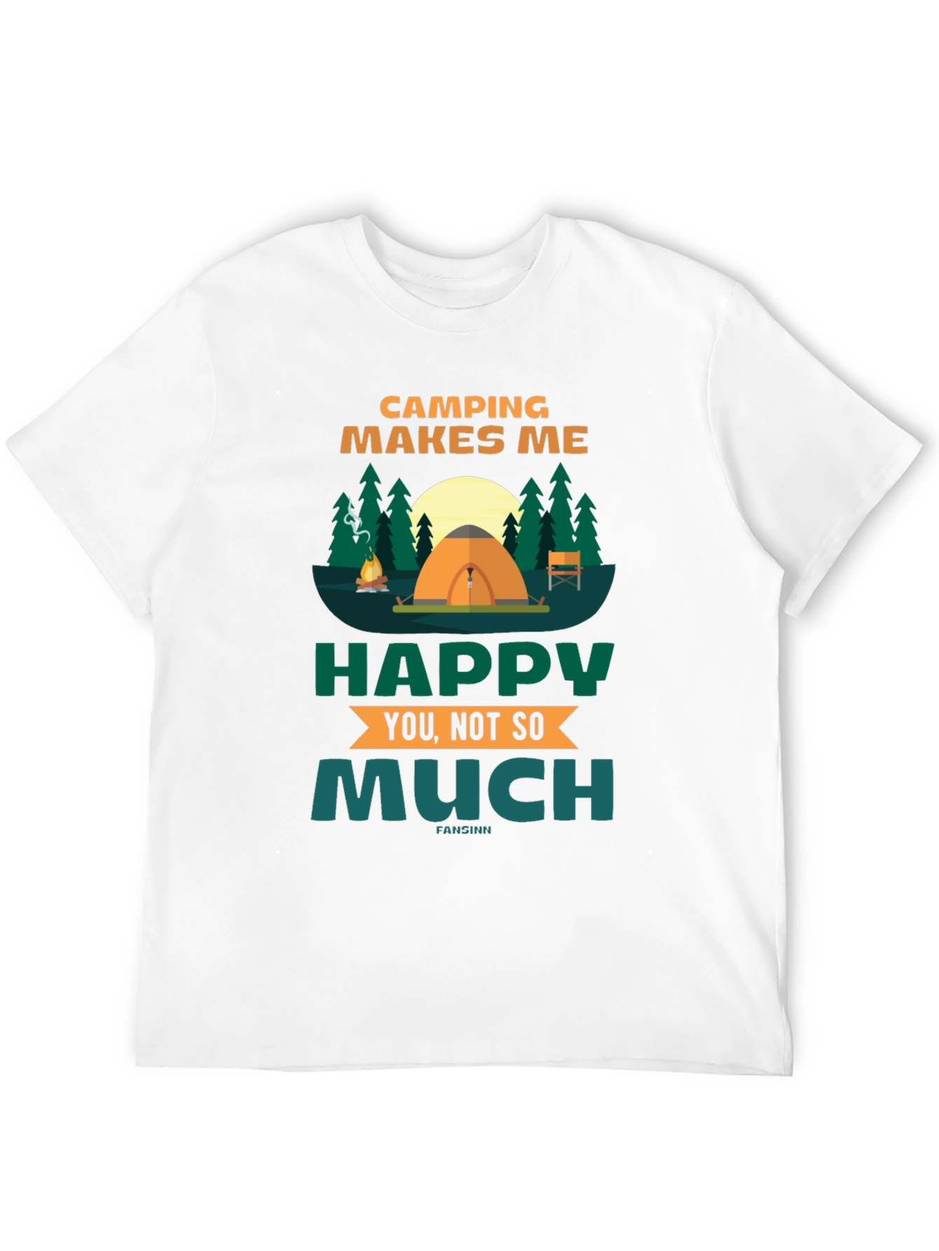 Black Camping Makes Me Happy Graphic Tee view 12