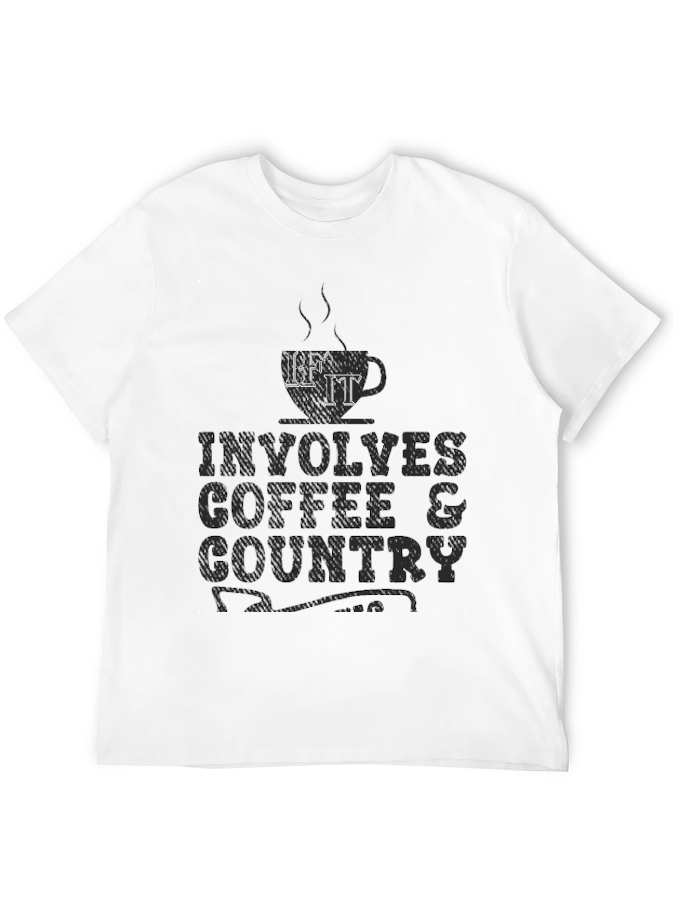 Black Coffee & Country Graphic Tee - Soft Cotton Comfort Fit view 12