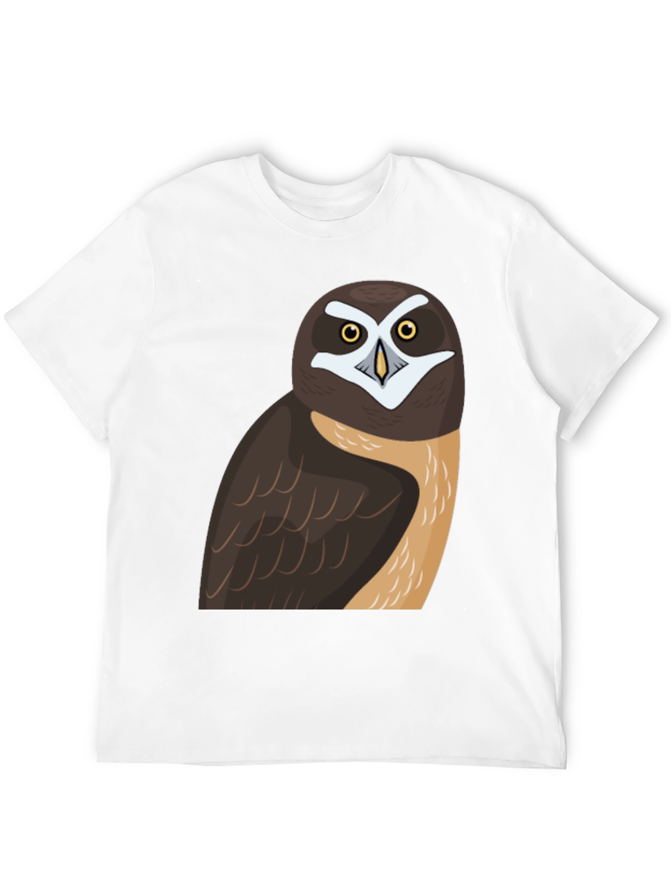 Black Owl Graphic Print T-Shirt, Black Cotton Tee view 12