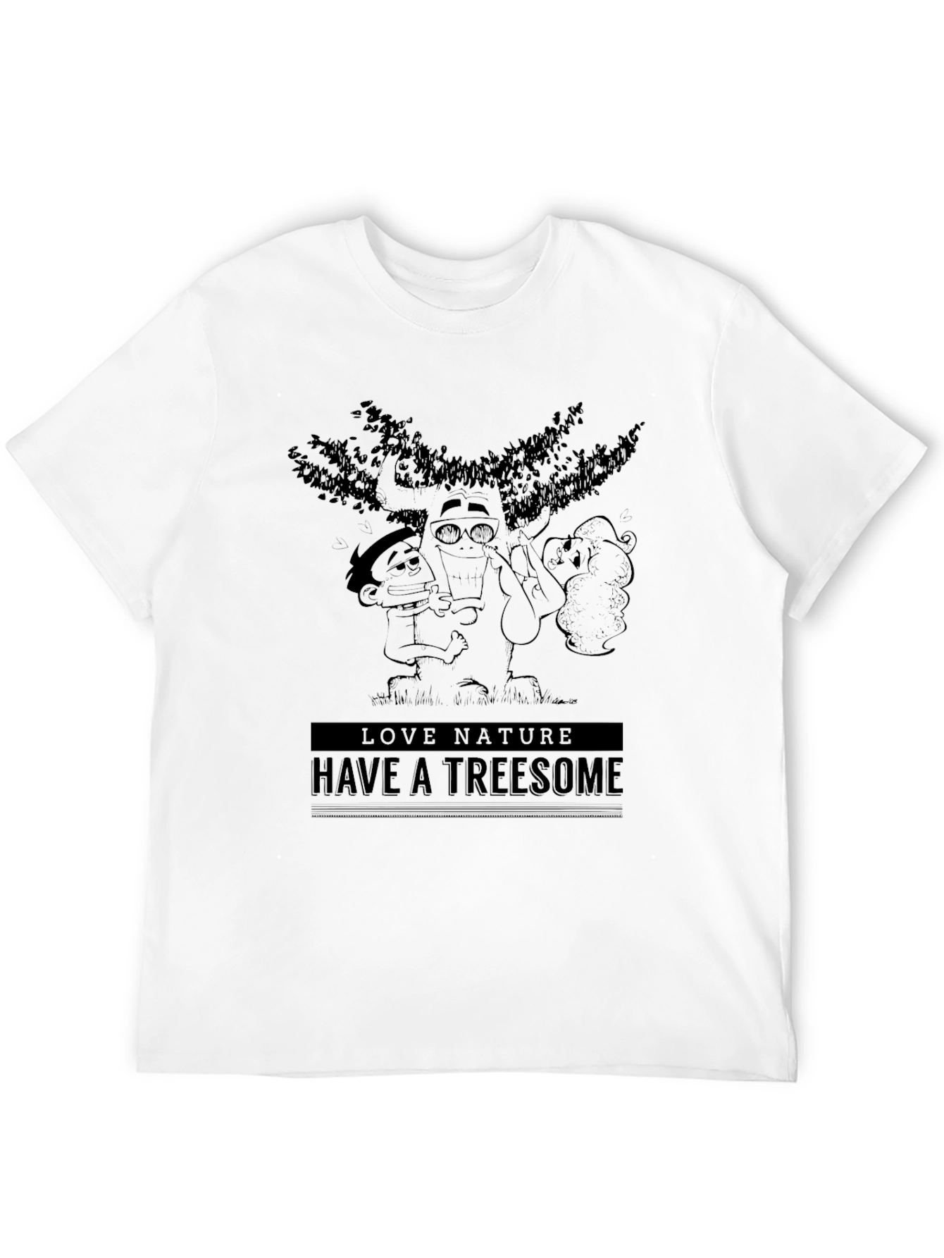 Black Love Nature T-Shirt: Funny Treesome Tee view 12