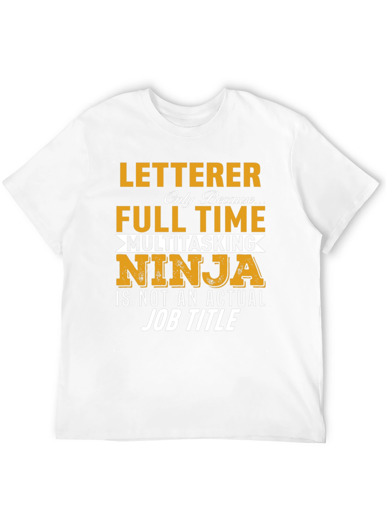 Black Letterer Ninja T-Shirt - Funny Job Title Tee view 12