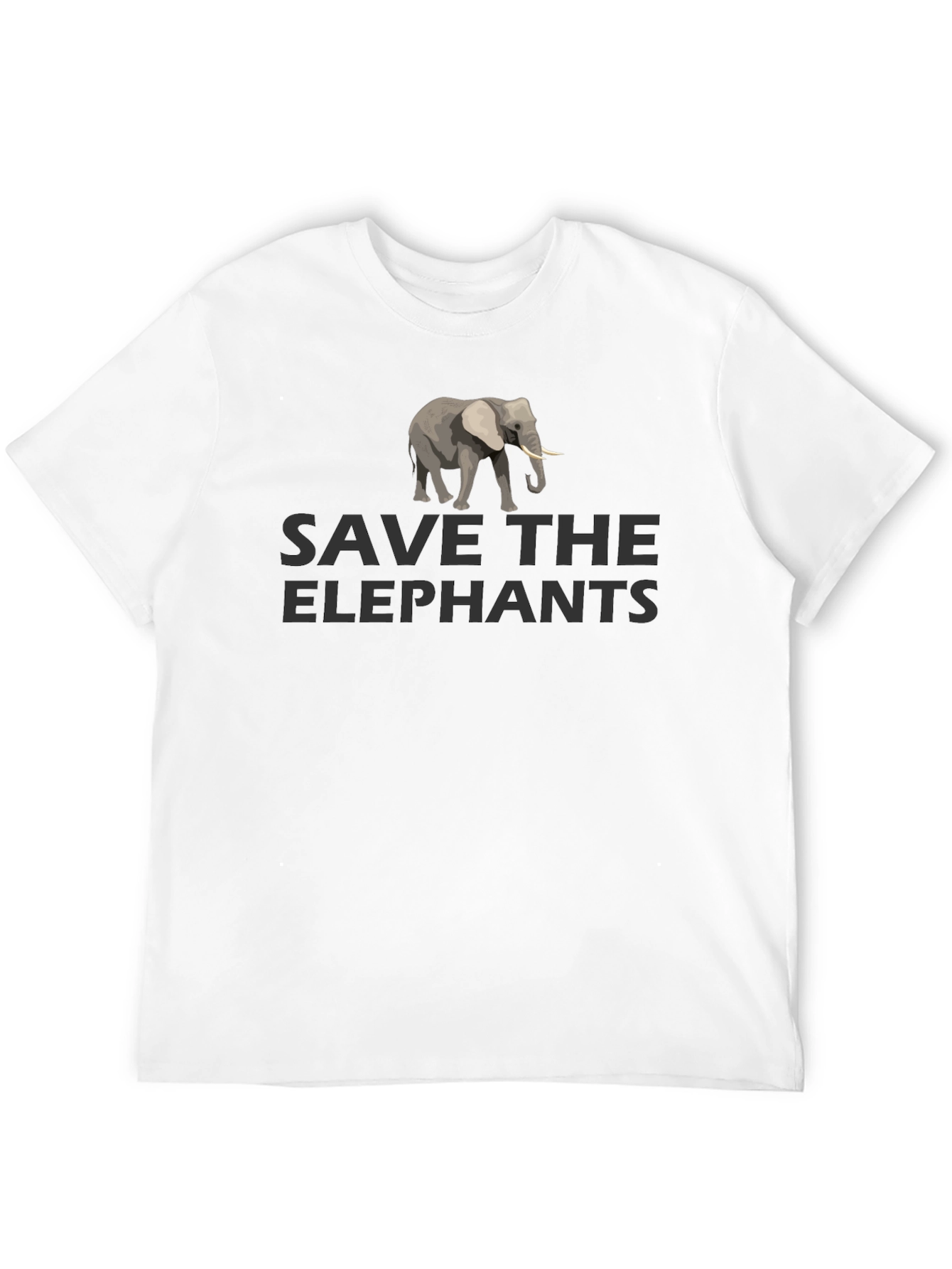 Black Save the Elephants Graphic Tee - Black view 12