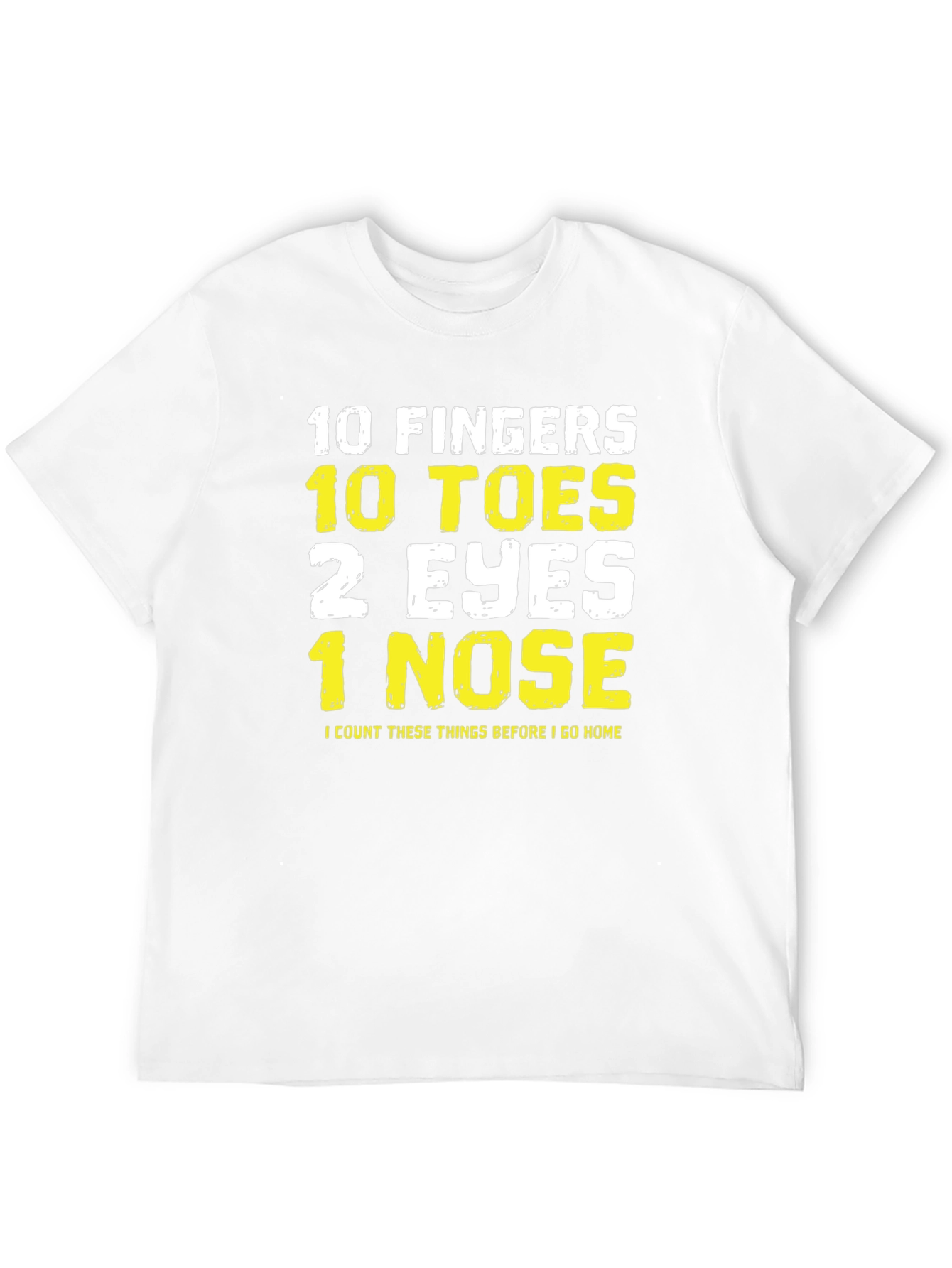 Black Funny 10 Fingers Toes Eyes Nose T-Shirt view 12