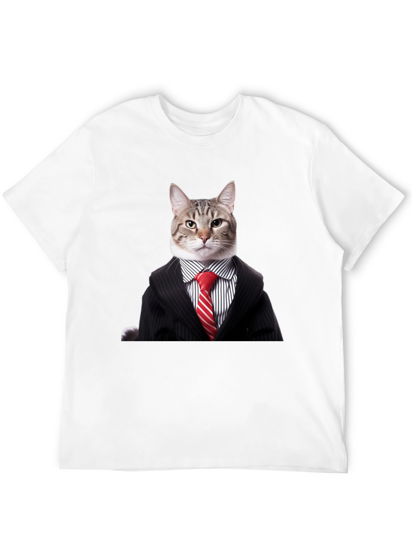 Black Cat Suit T-Shirt - Funny Feline Fashion view 12