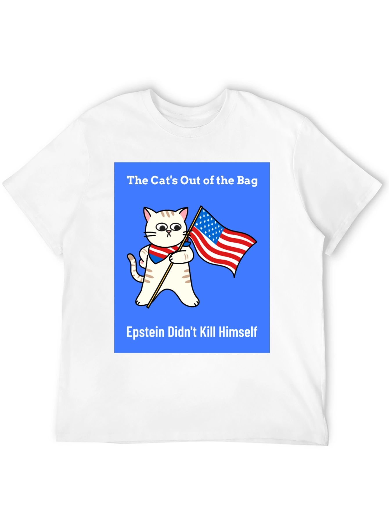 Black The Cat's Out of the Bag T-Shirt view 12