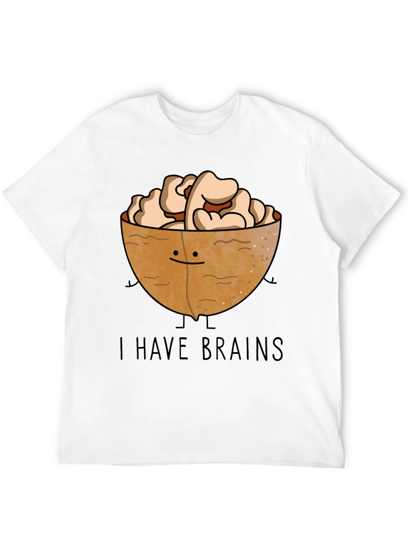 Black I Have Brains Walnut Graphic T-Shirt view 12