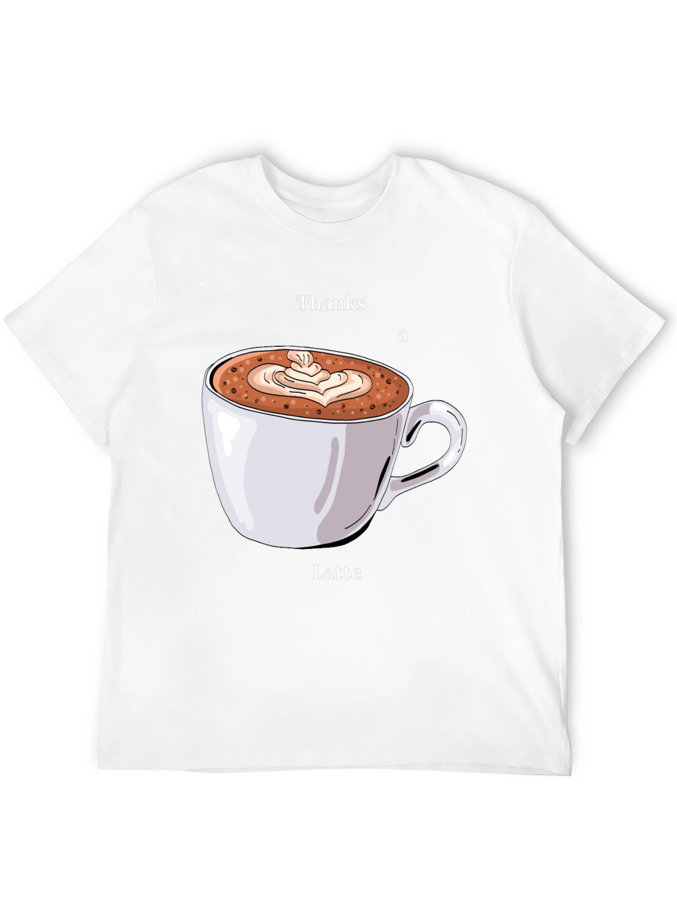 Black Thanks a Latte T-Shirt - Coffee Lover Tee view 12