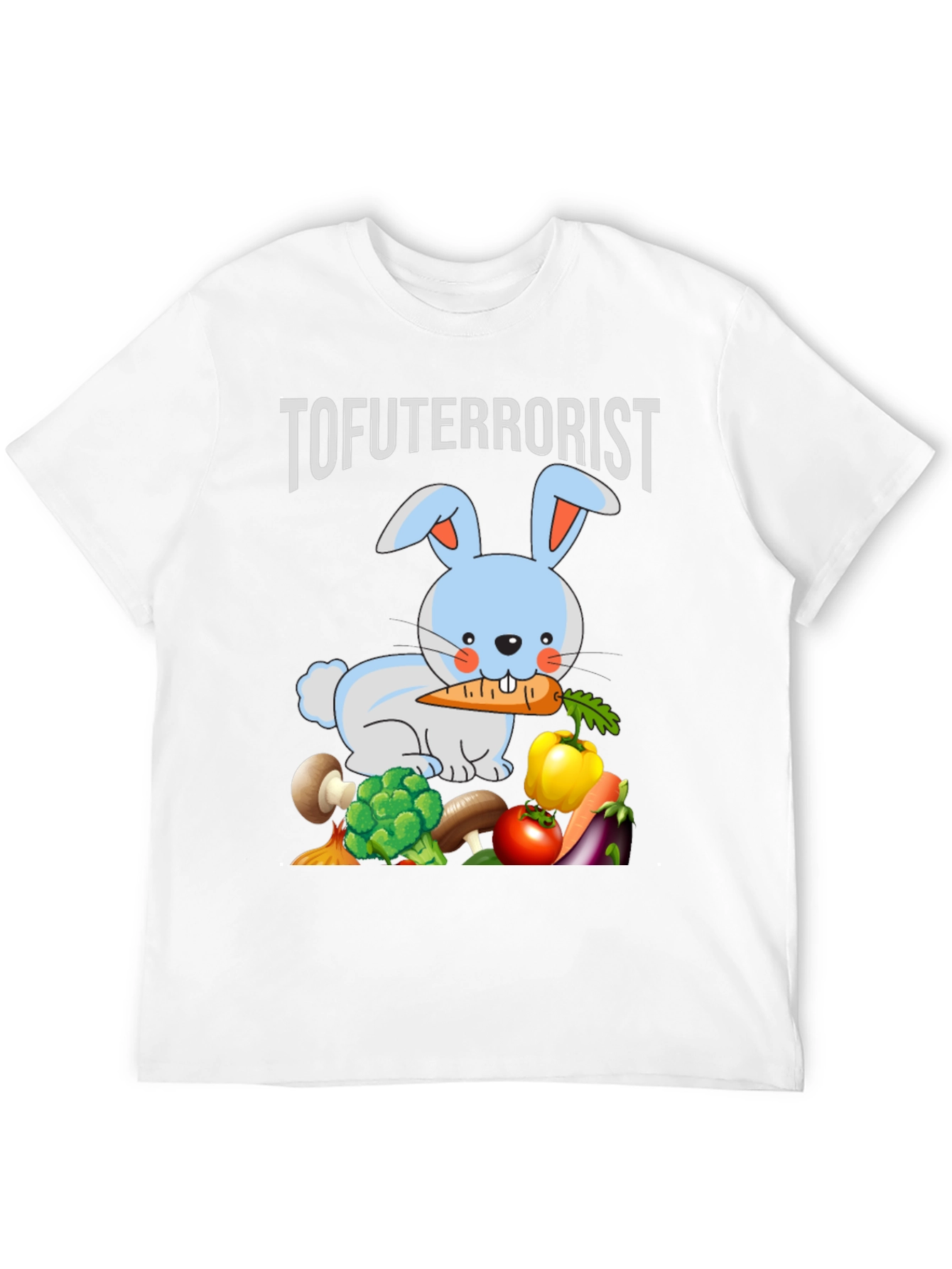 Black Tofuterrorist Vegan Bunny T-Shirt view 12