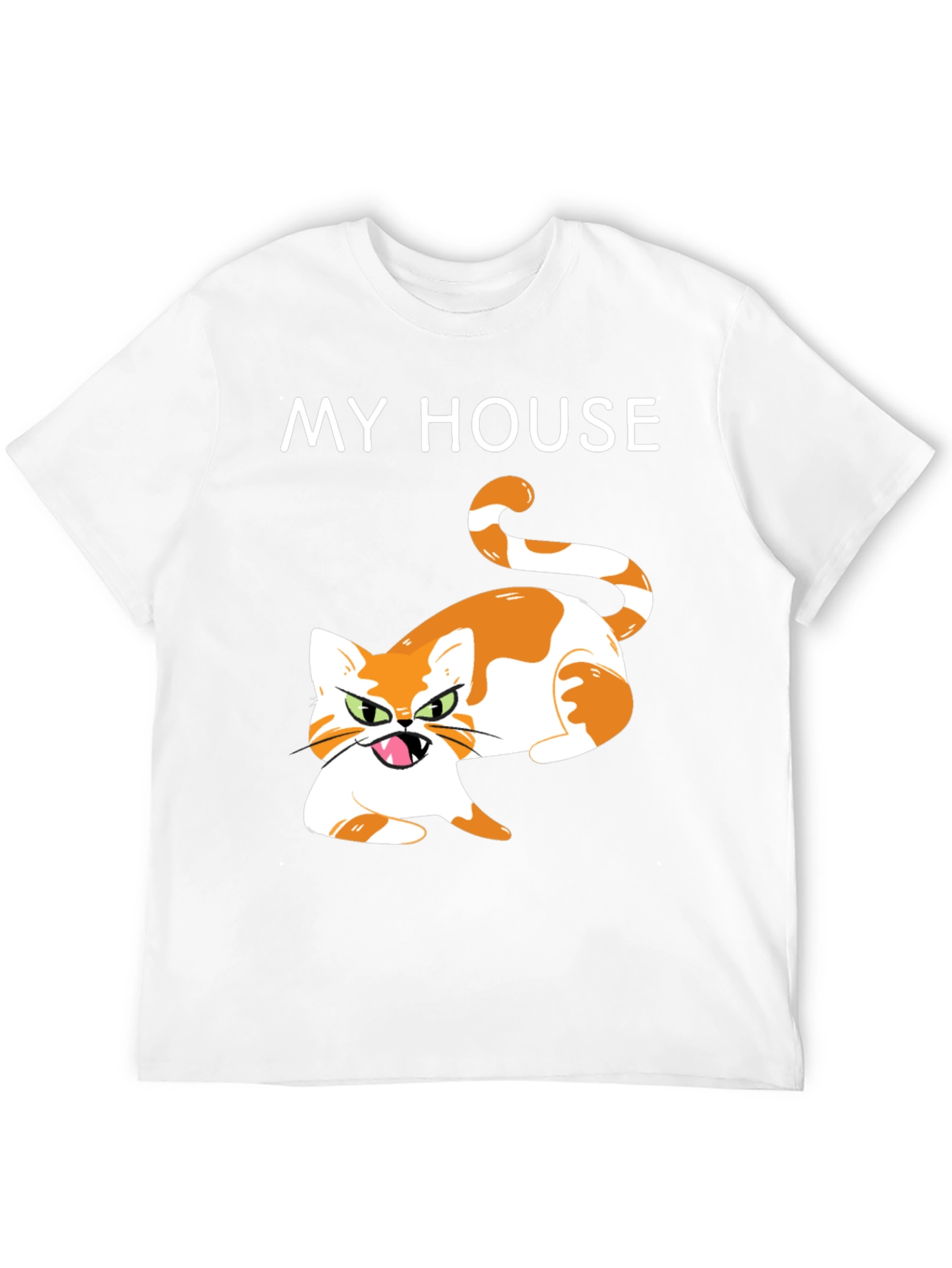 Black My House Cat Graphic T-Shirt - Novelty Tee view 12