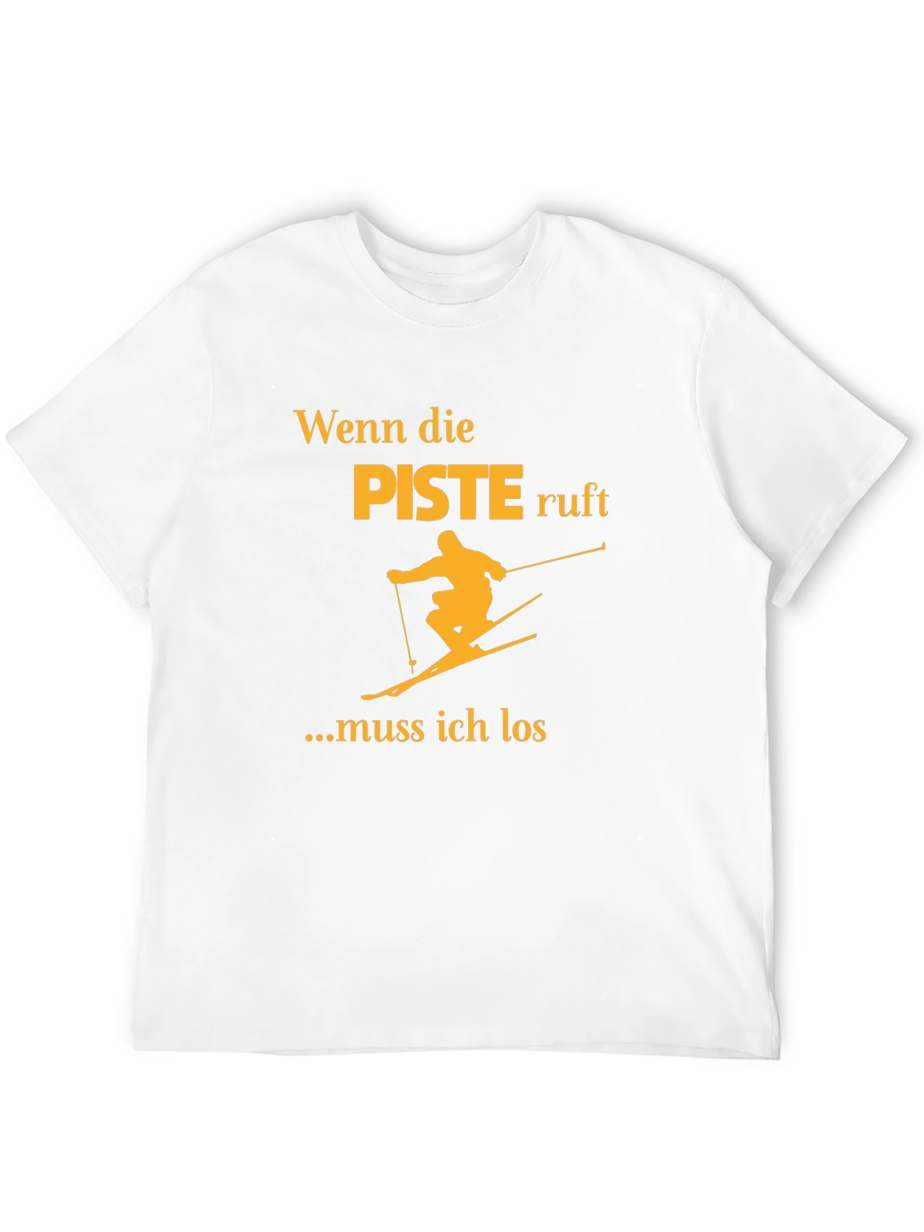 Black Wenn die Piste Ruft Black T-Shirt - Skiing Adventure Tee view 12