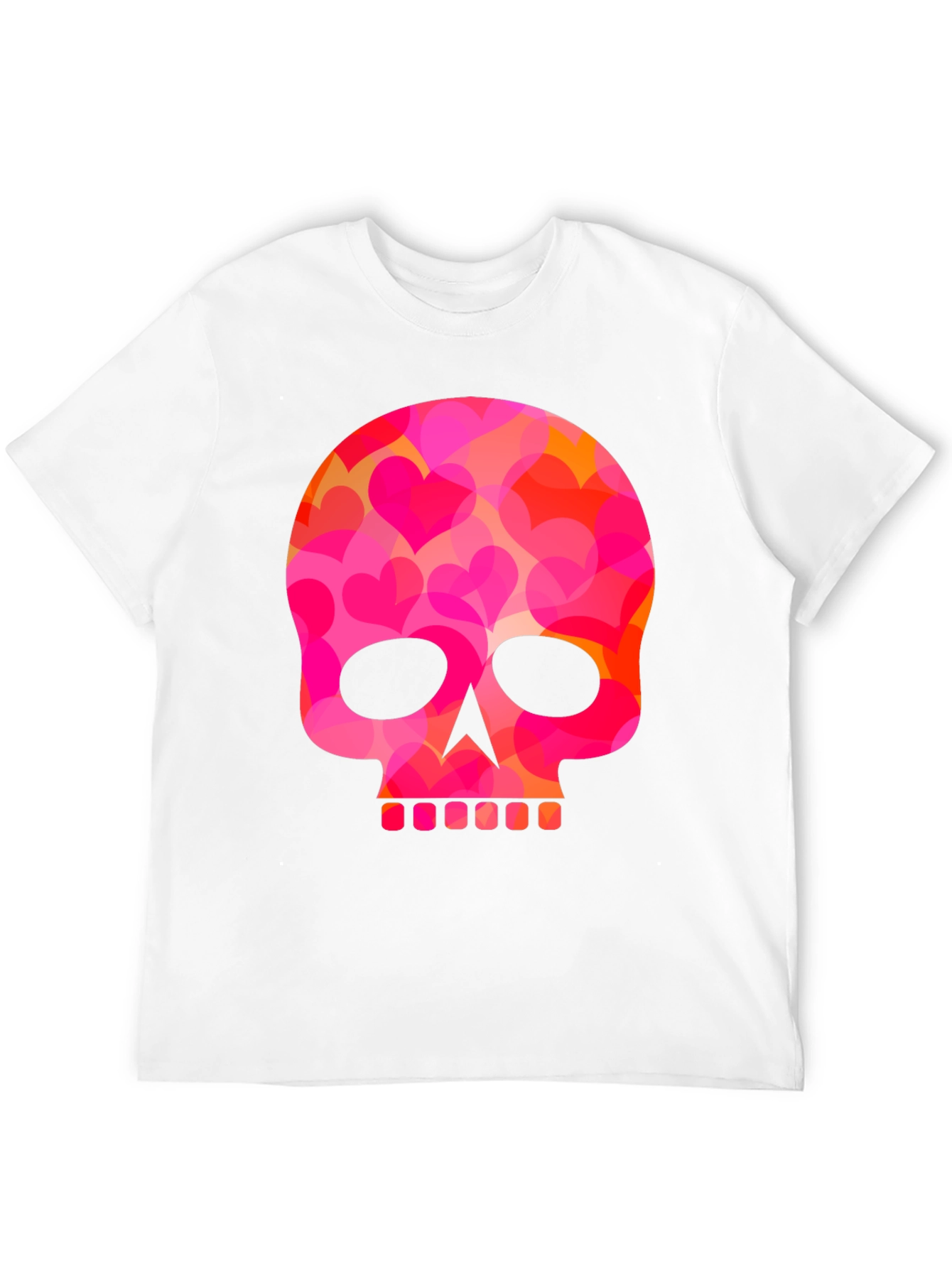 Black Heart Skull Graphic T-Shirt - Men's Black Tee view 12