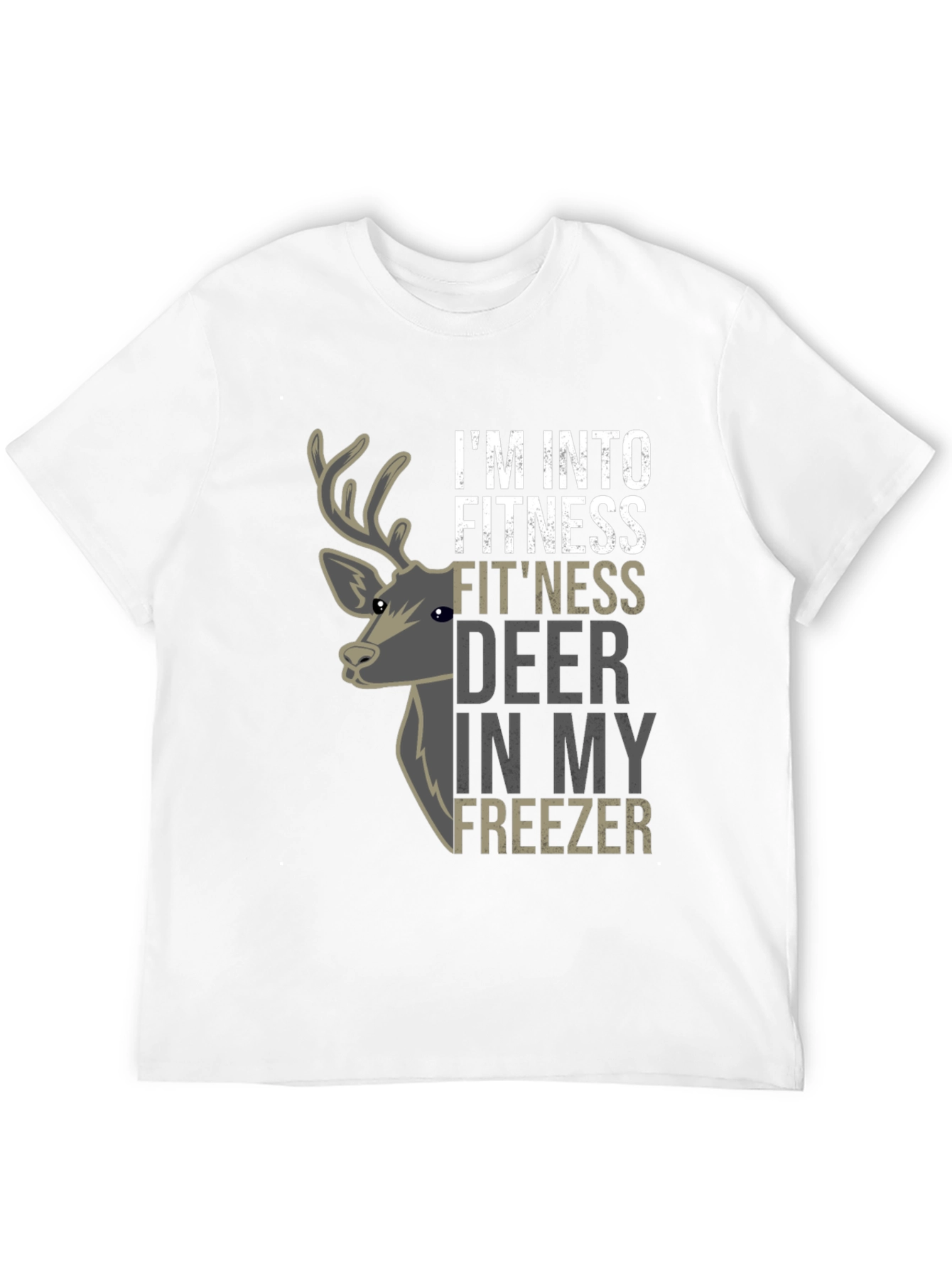 Black I'm Into Fitness Fit'ness Deer In My Freezer T-Shirt view 12