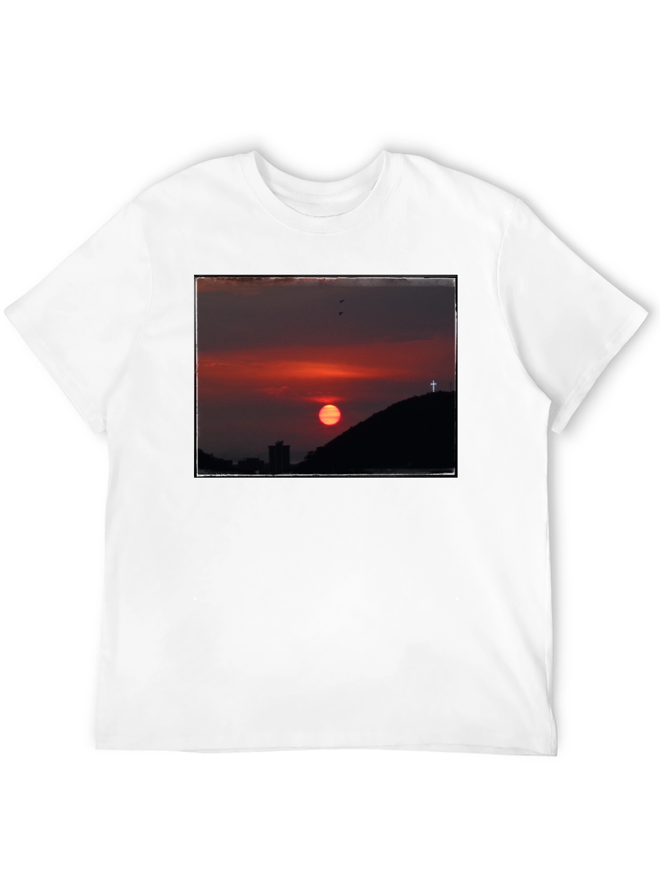 Black Sunset Cross Graphic Tee - Black view 12