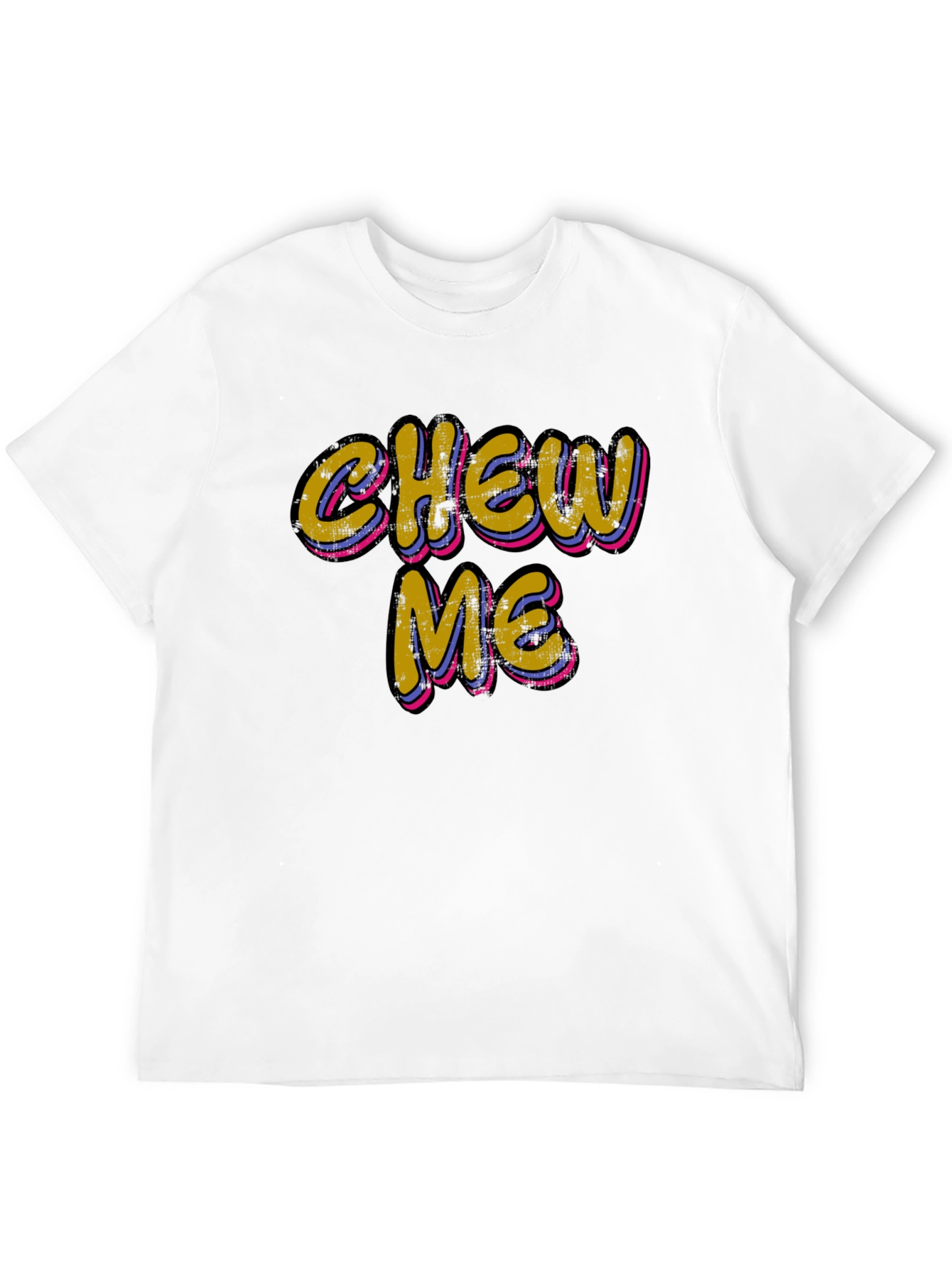 Black Chew Me Graphic Black T-Shirt view 12