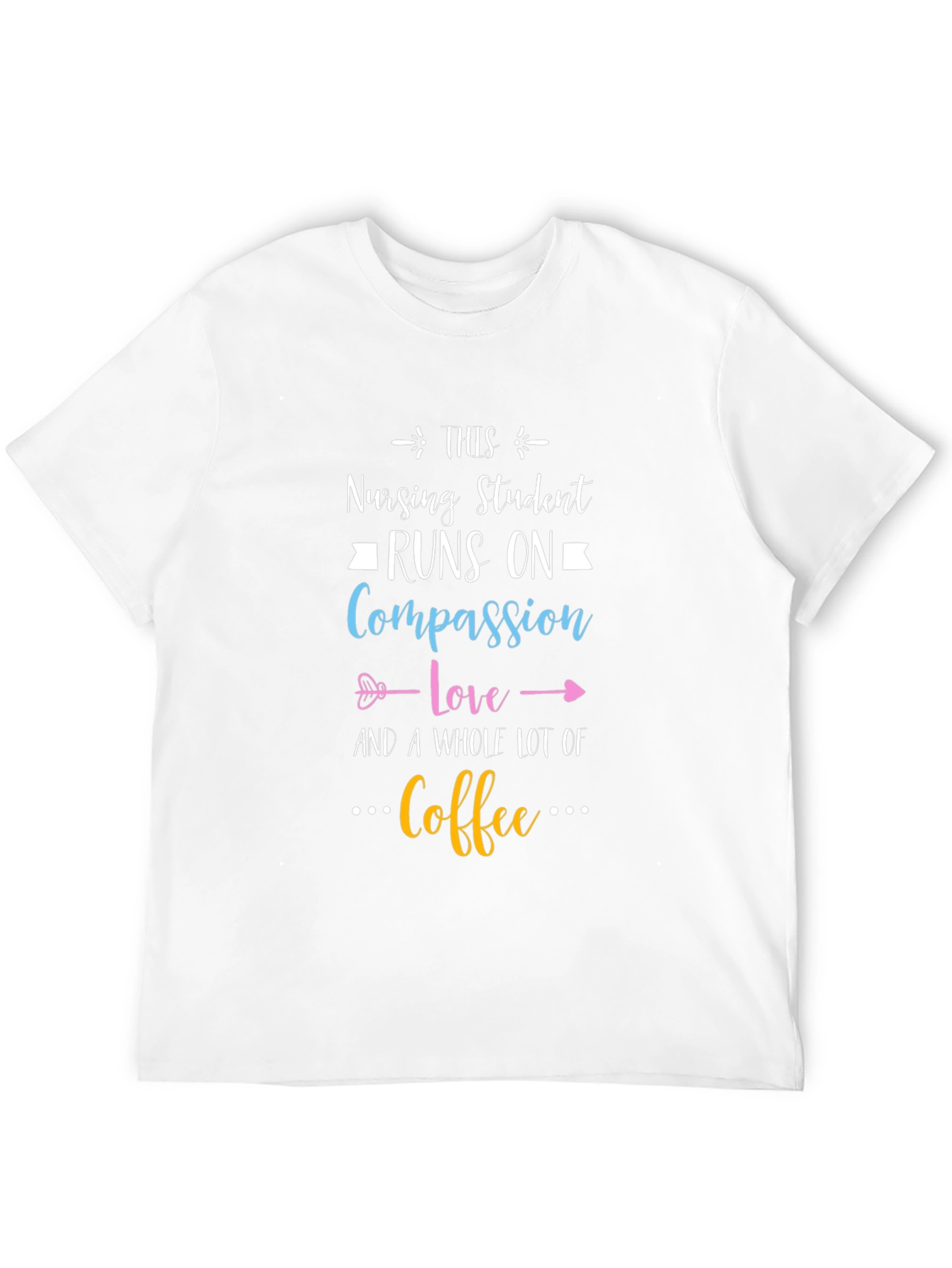 Black Nursing Student Compassion Coffee T-Shirt view 12