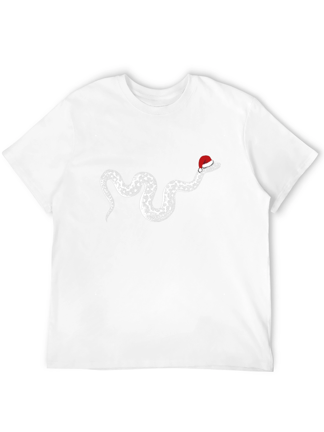 Black Festive Snake Tee - Holiday Humor Apparel view 12