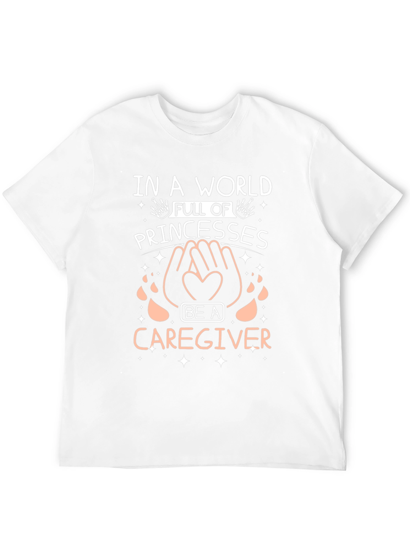 Black Caregiver T-Shirt - Be a Caregiver in a World of Princesses view 12
