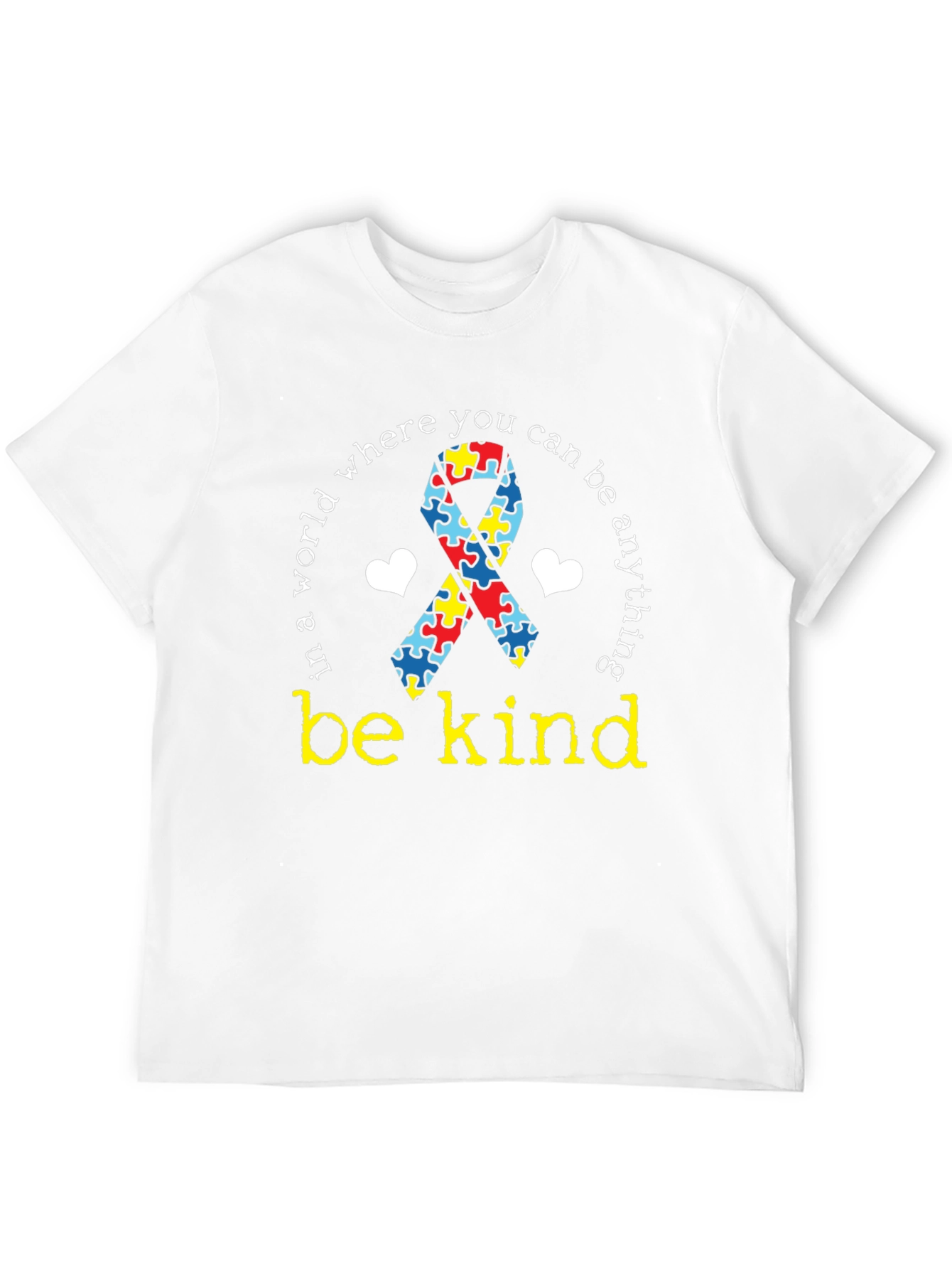 Black Autism Awareness T-Shirt: Be Kind Tee view 12