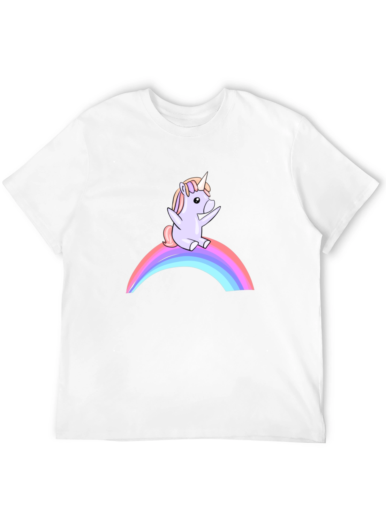 Black Unicorn Rainbow Black T-Shirt view 12