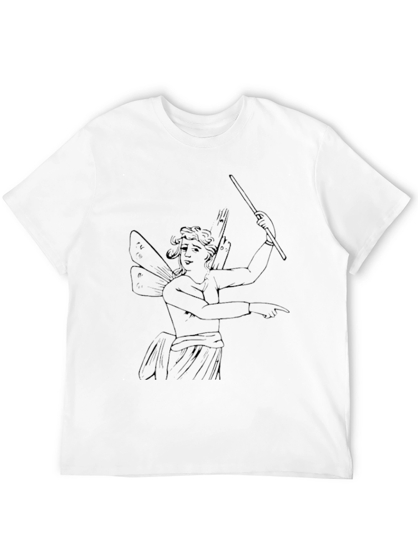 Black Fairy Angel Black Graphic Tee view 12
