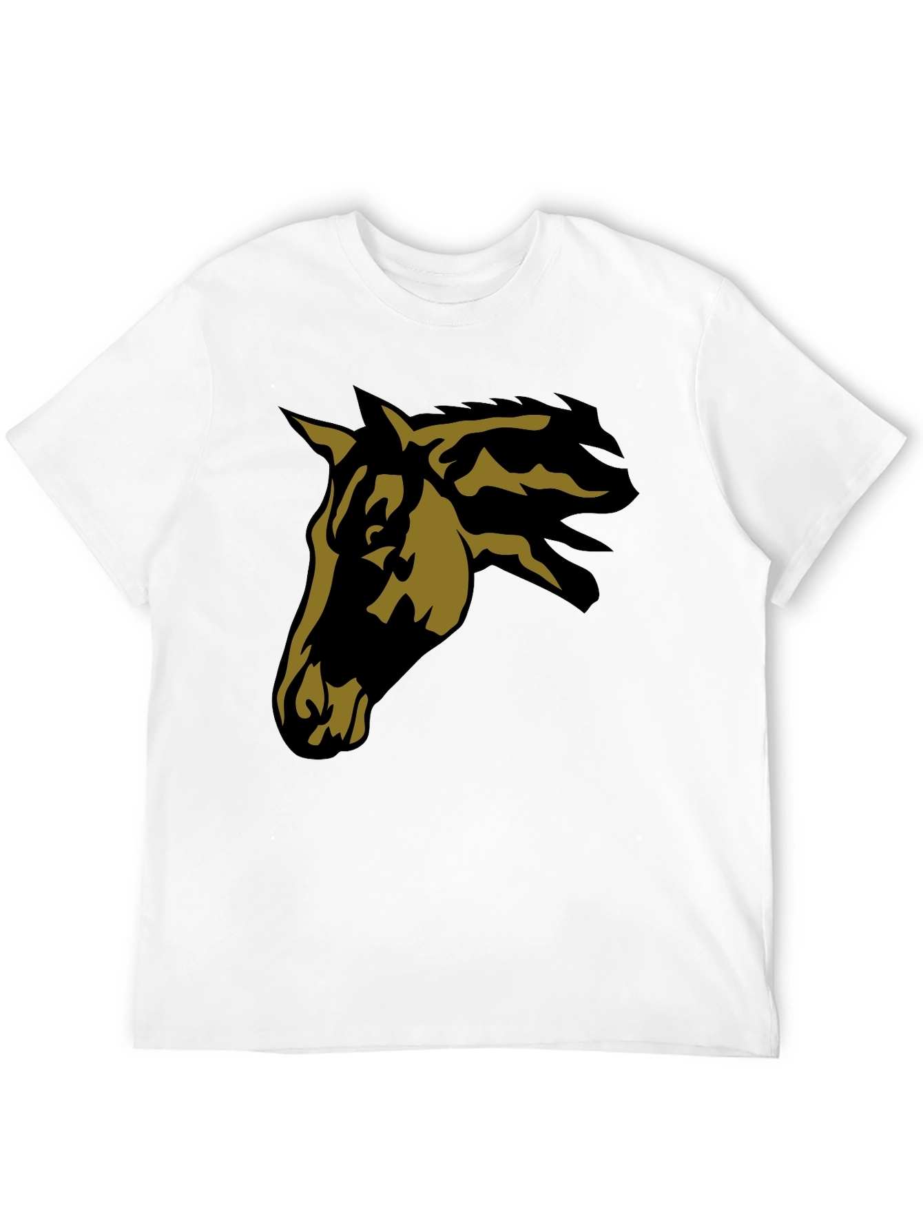 Black Black Horse Graphic Tee - Stylish Men's Casual T-Shirt view 12