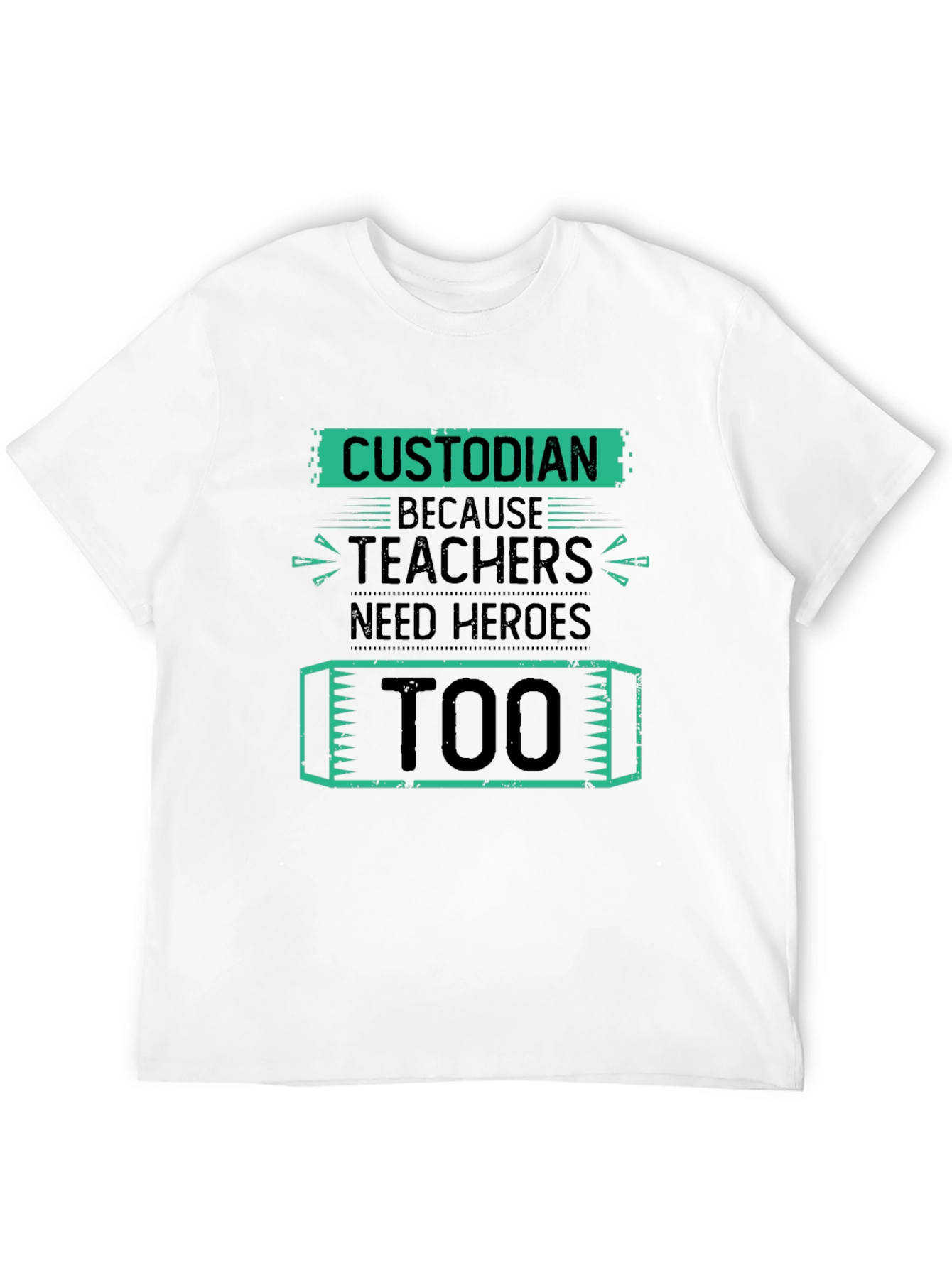 Black Custodian Hero Tee - Teacher Appreciation Gift view 12