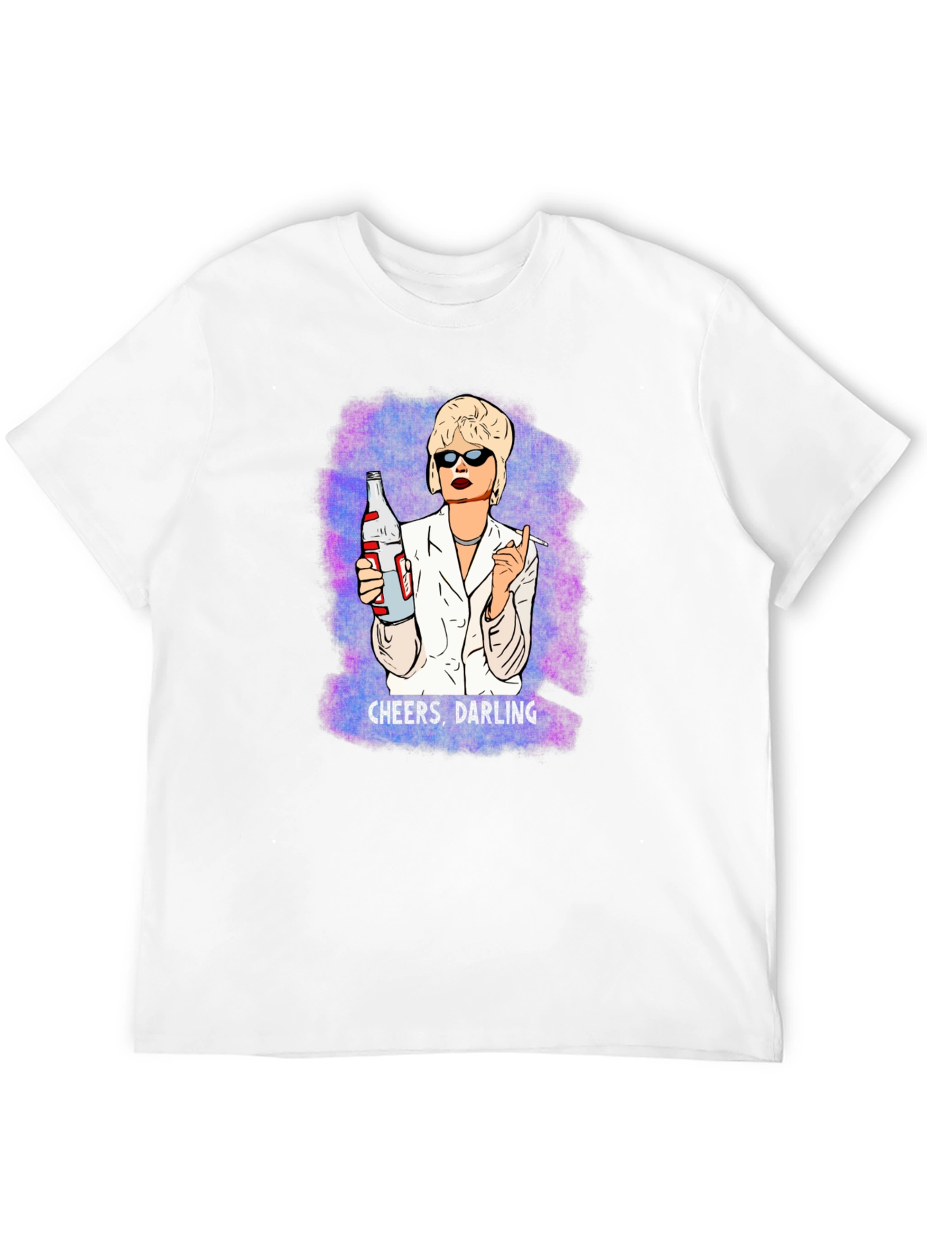 Black Cheers Darling Graphic T-Shirt - Novelty Tee view 12