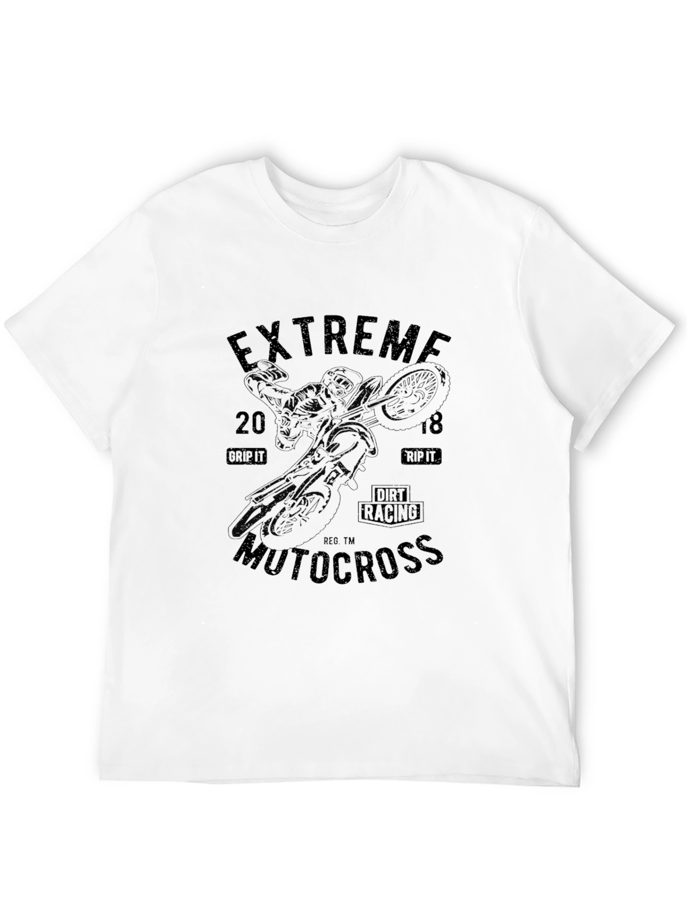 Black Extreme Motocross T-Shirt - Black Graphic Tee view 12