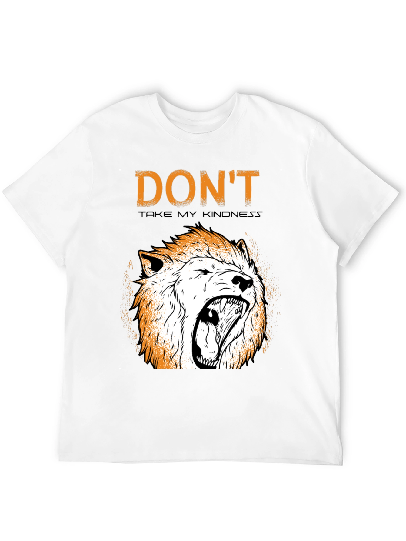 Black Don't Take My Kindness T-Shirt with Lion Graphic view 12