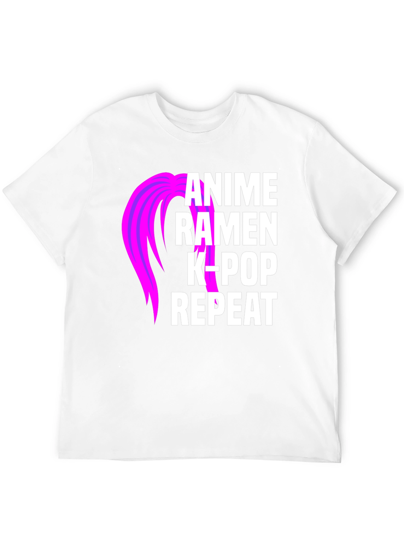 Black Anime Ramen K-Pop Repeat Graphic Tee view 12