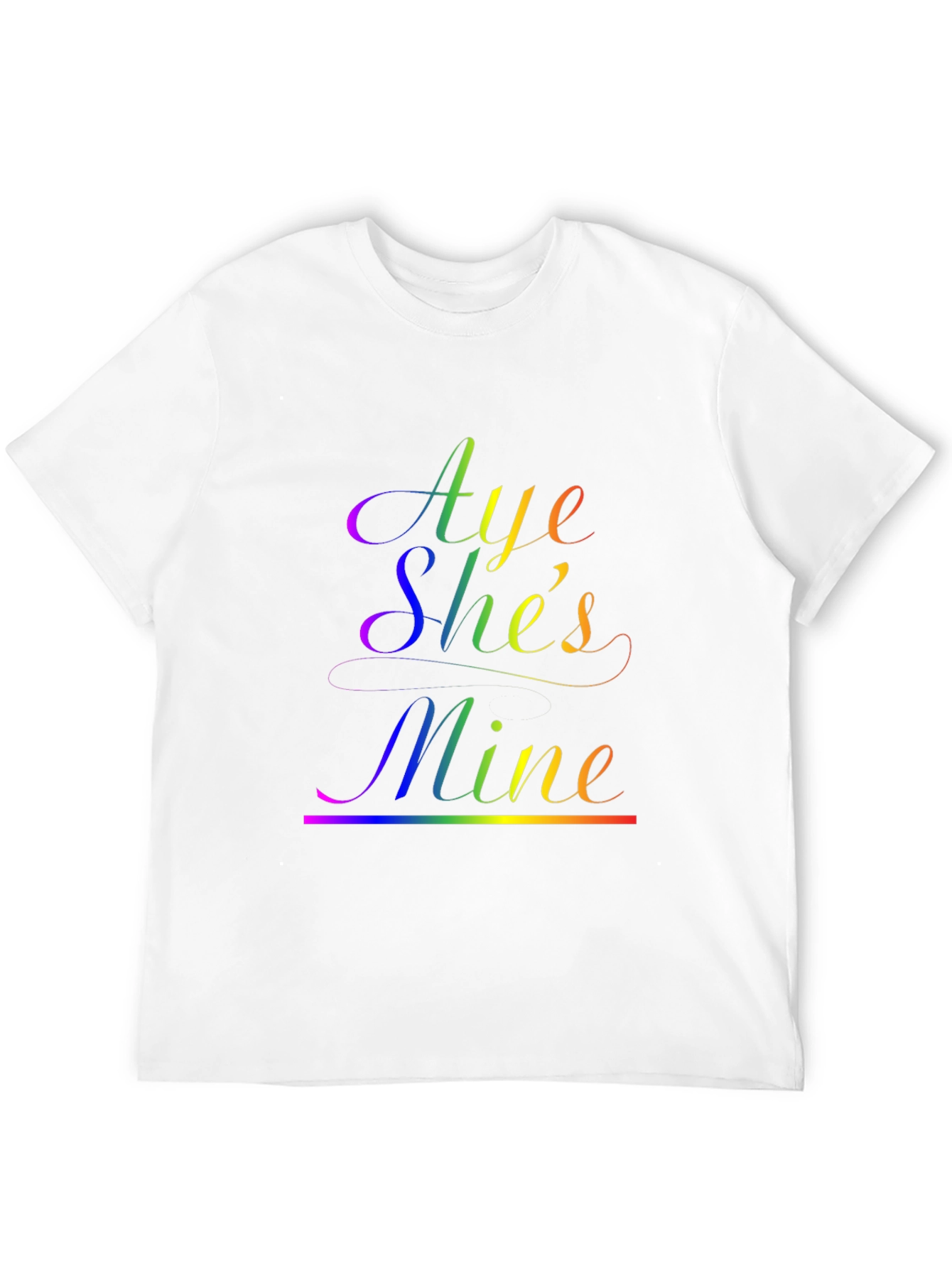 Black Aye She's Mine LGBTQ+ Pride T-Shirt view 12