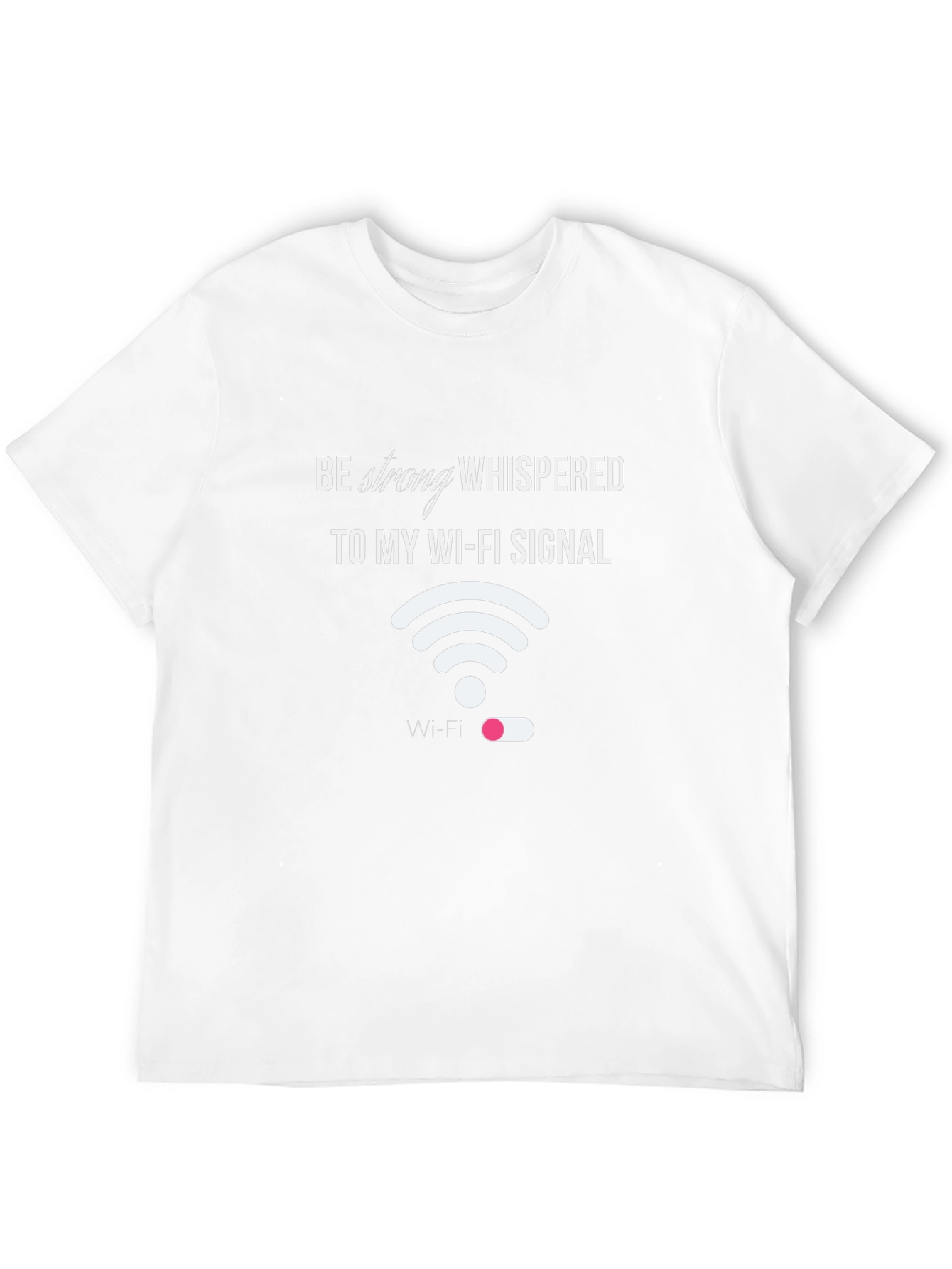 Black Funny Wi-Fi Signal T-Shirt - Be Strong view 12