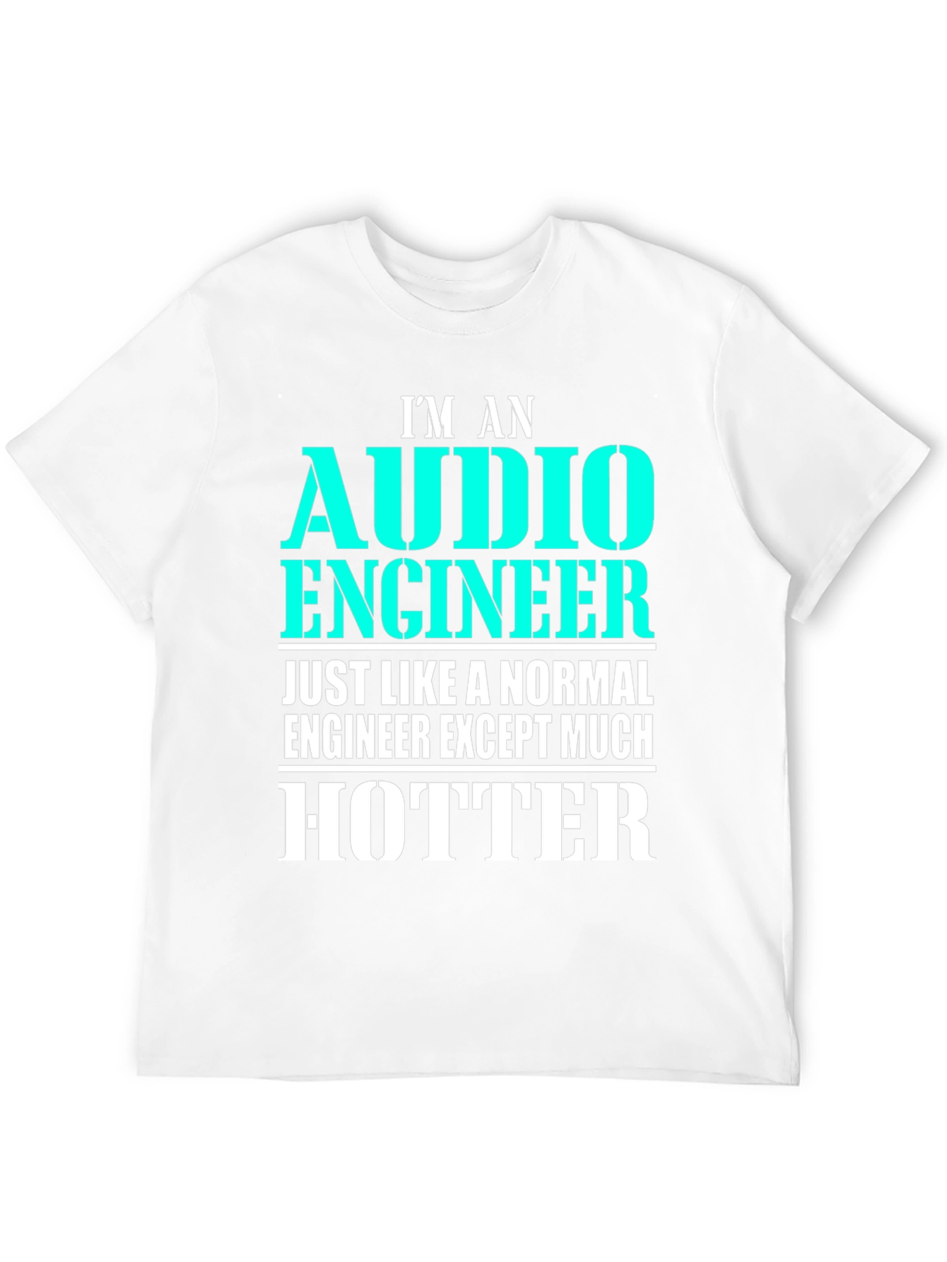 Black Audio Engineer Hotter T-Shirt view 12