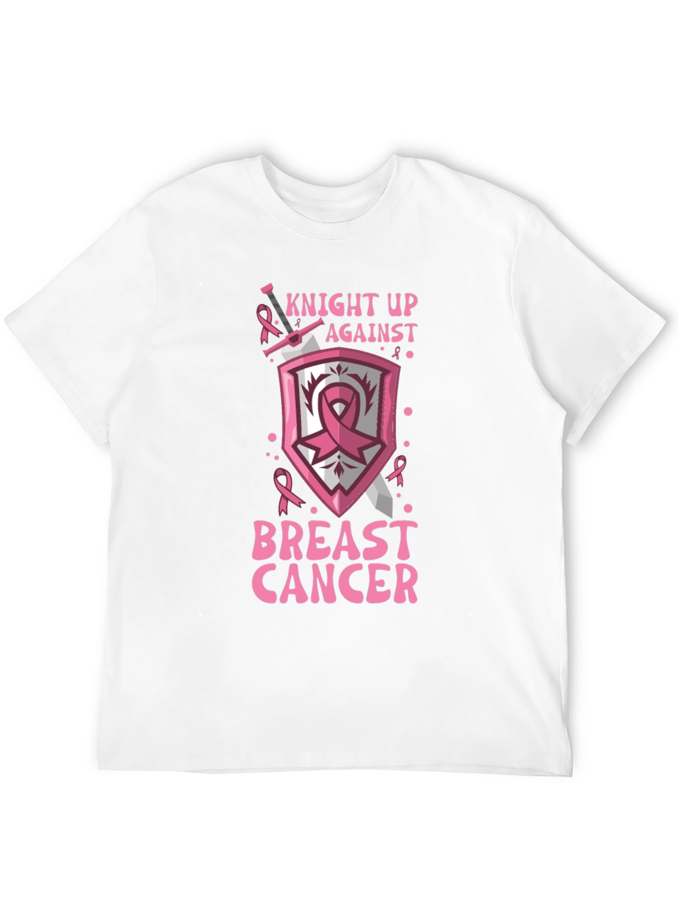 Black Knight Up Against Breast Cancer Awareness T-Shirt view 12