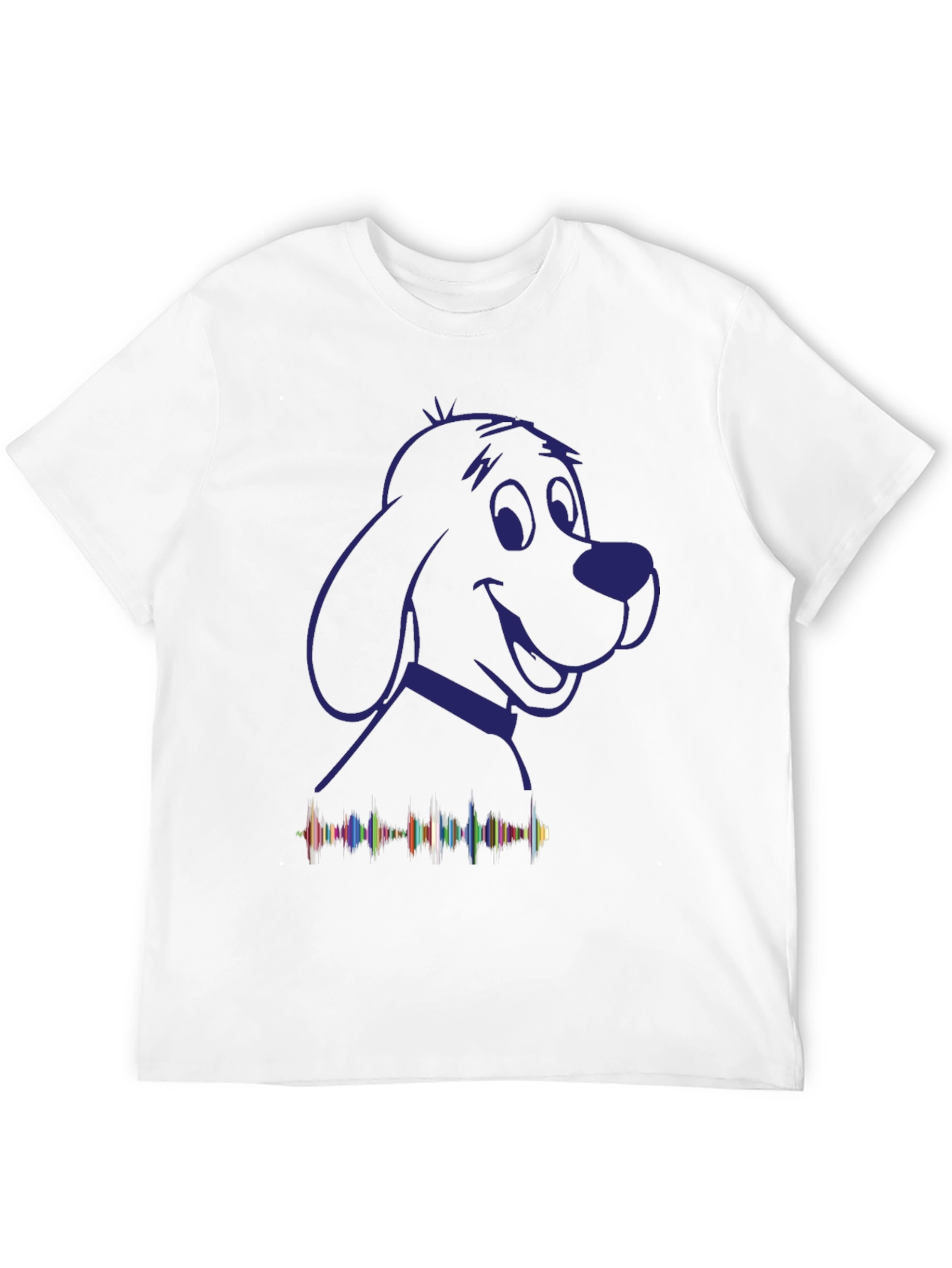 Black Dog Outline T-Shirt with Soundwave Graphic view 12