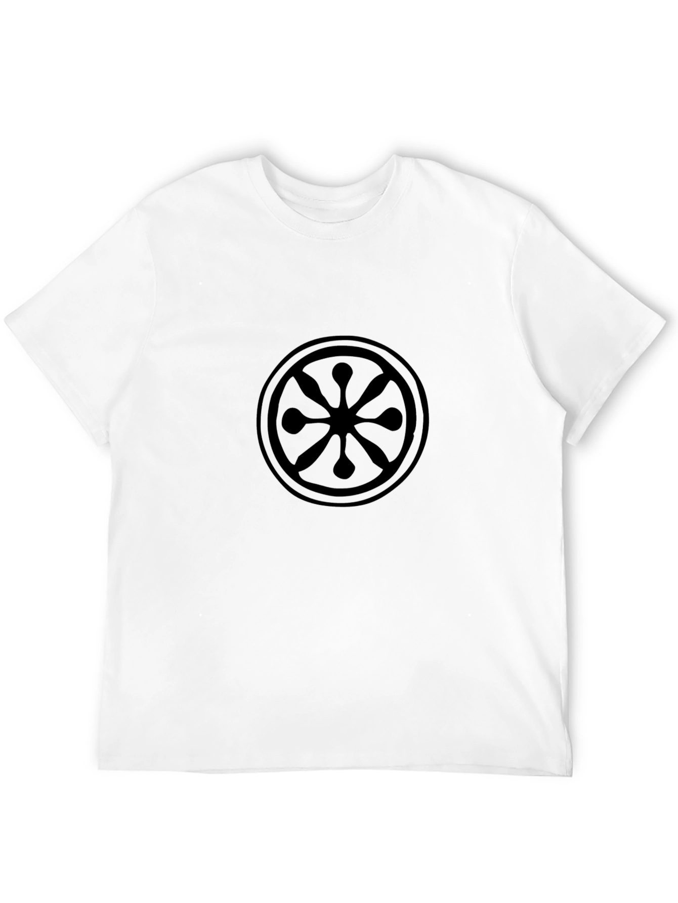 Black Men's Black Graphic Tee - Circle Design view 12